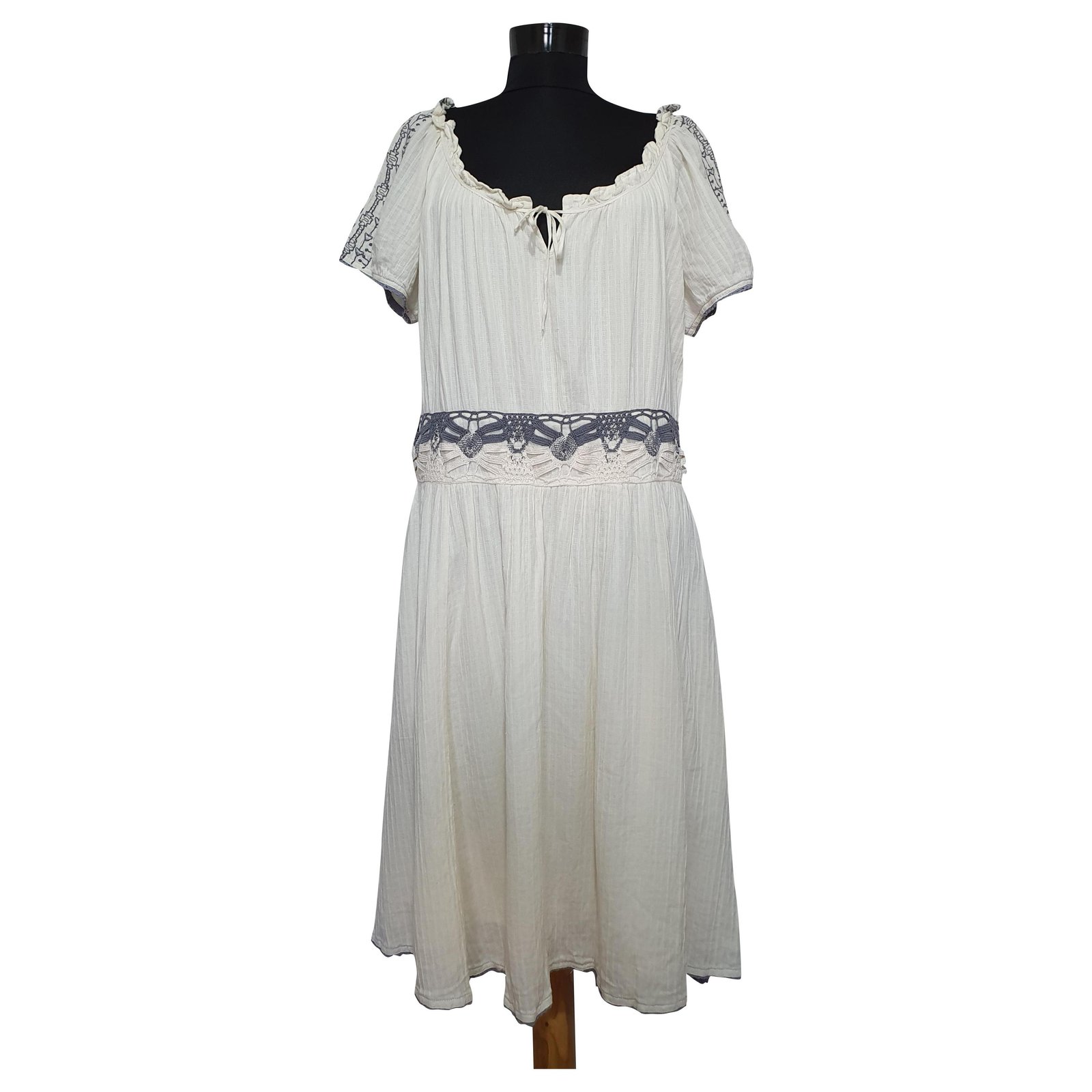Noa Noa Dresses White Multiple colors Cotton ref.201482 - Joli Closet