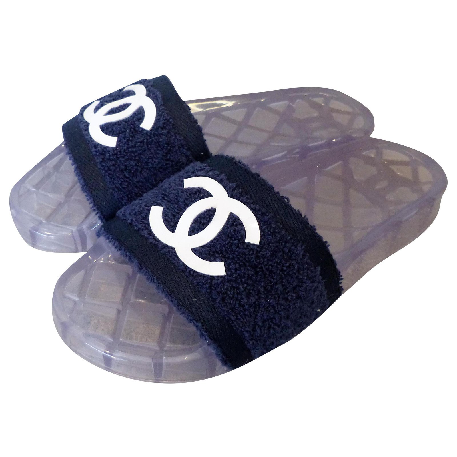 chanel logo sandals