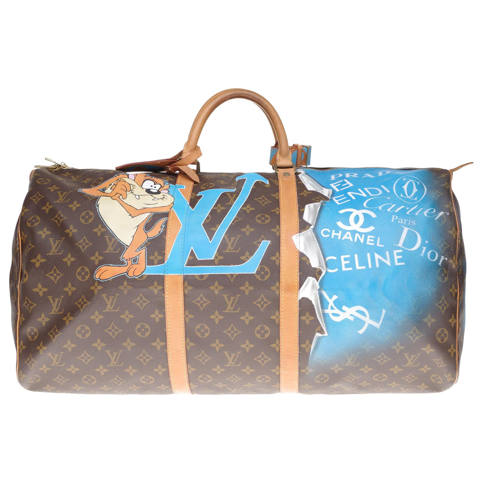 LOUIS VUITTON. Travel bag, Keepall model, monogrammed …