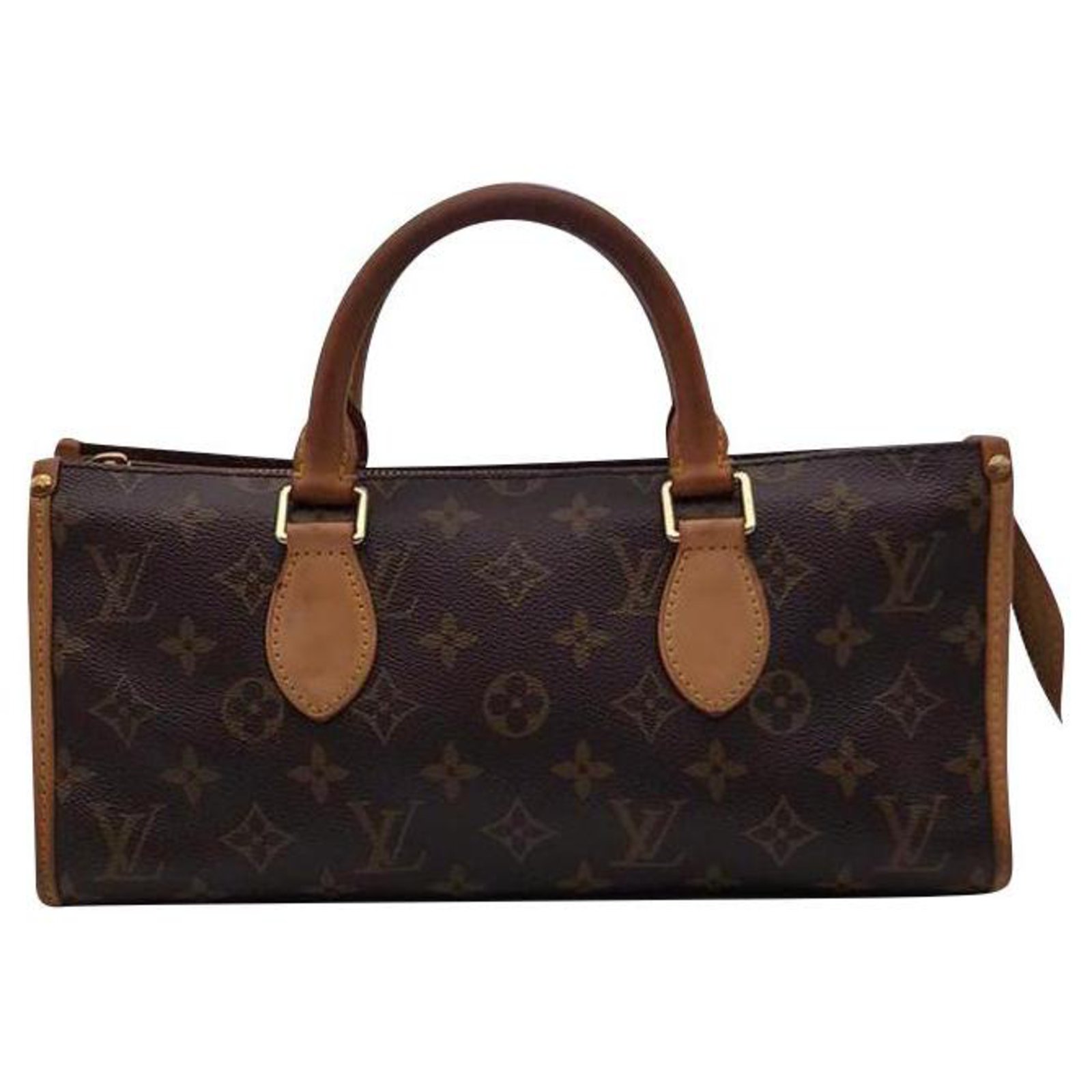 Louis Vuitton Vintage bag, Popincourt Model Brown Leather Cloth