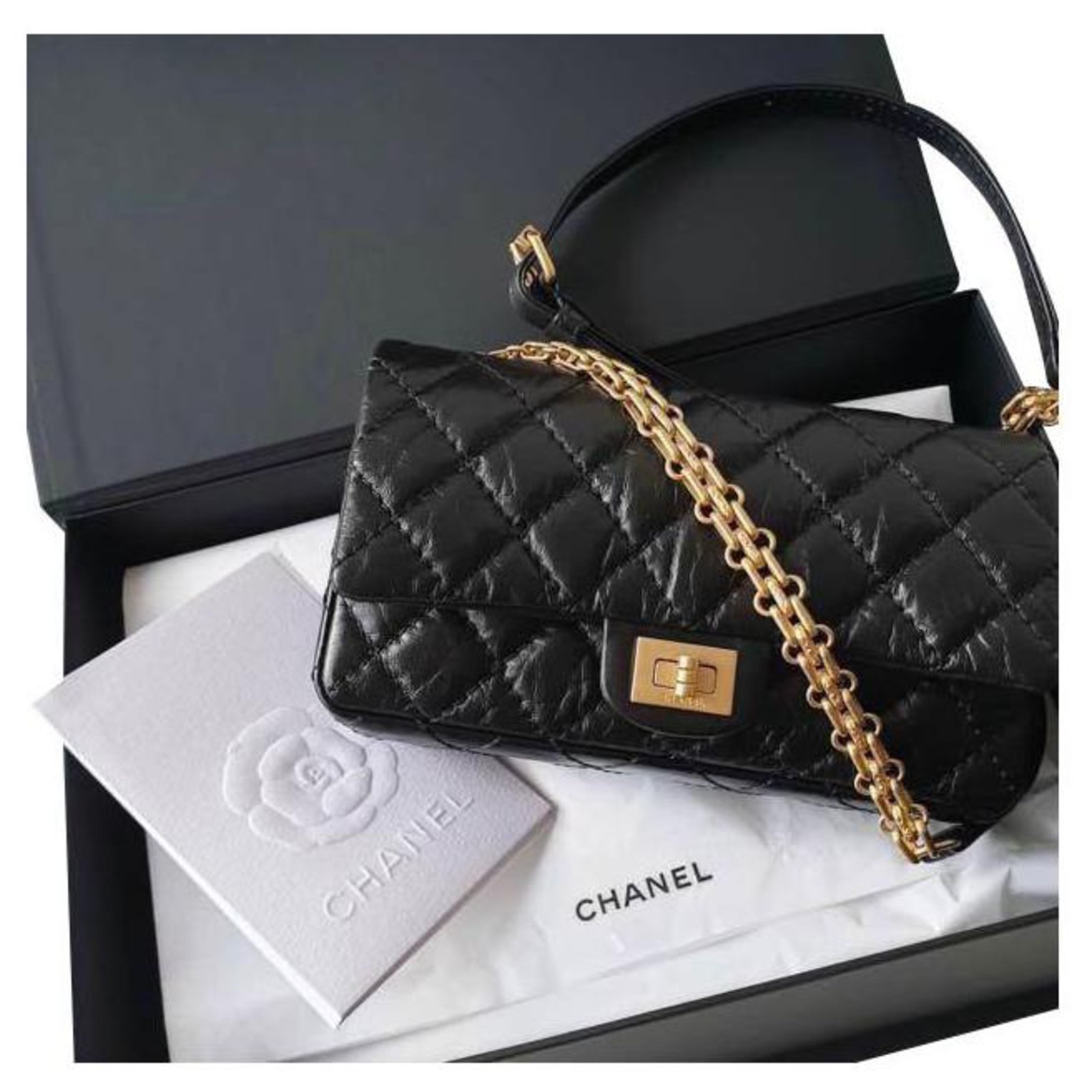 Chanel 255 Classic Double Flap Bag 2001 HB107  Second Hand Handbags