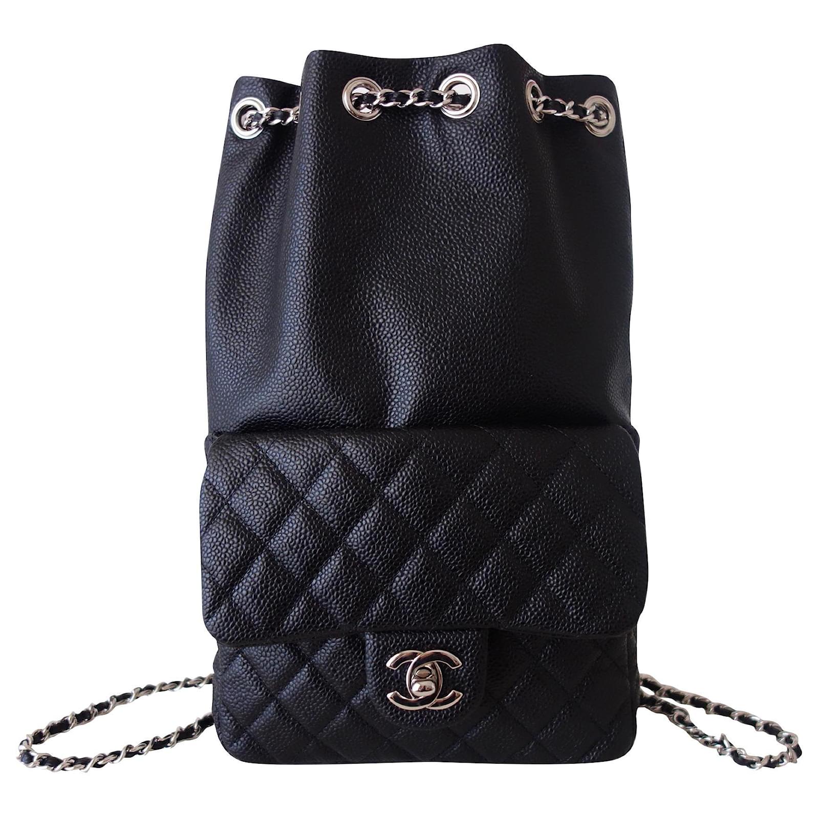 Chanel Backpack Black Leather ref.202337 Joli Closet