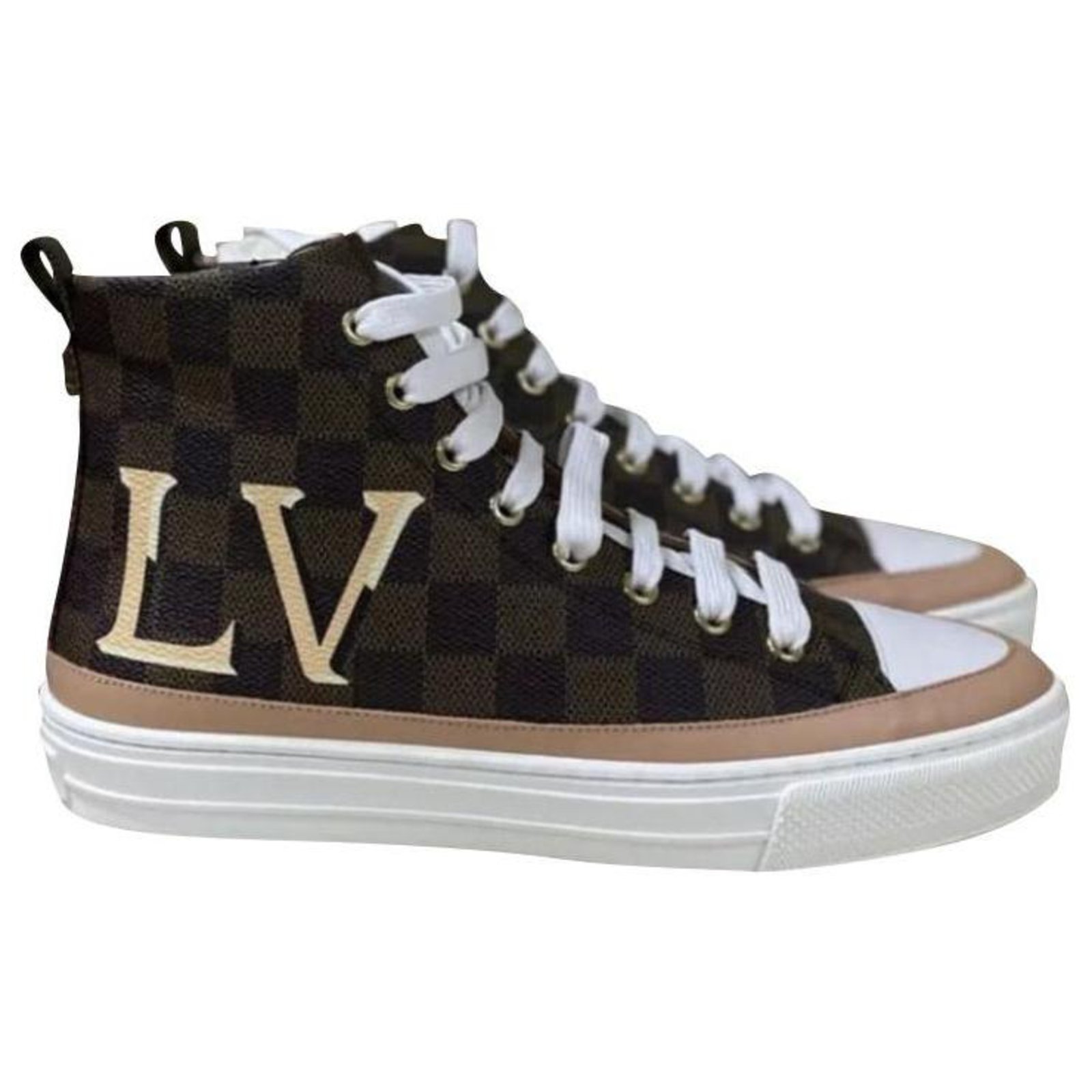 NWOB Louis Vuitton Monogram High Top Sneakers Sz. 38,5 Multiple colors  ref.202387 - Joli Closet