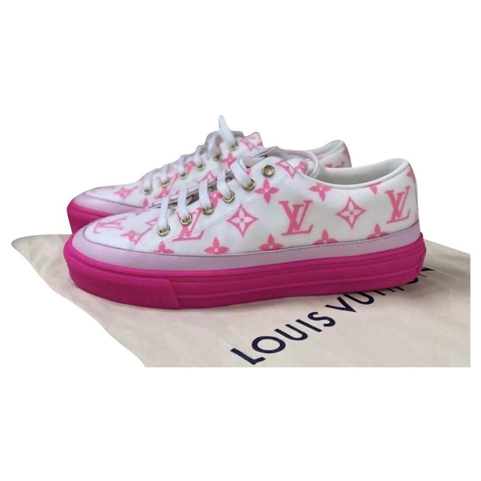 lv pink and white sneakers