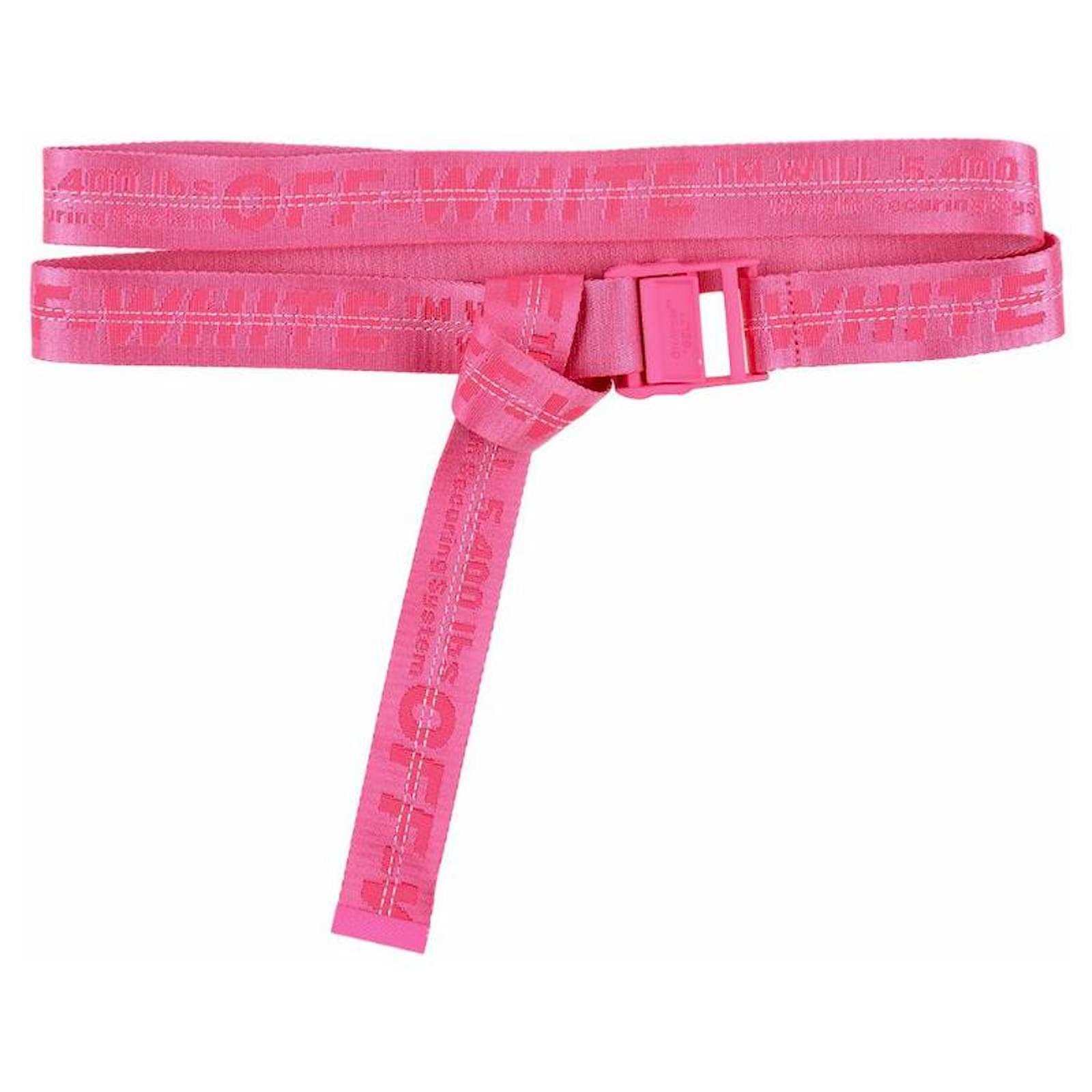 pink off white belt