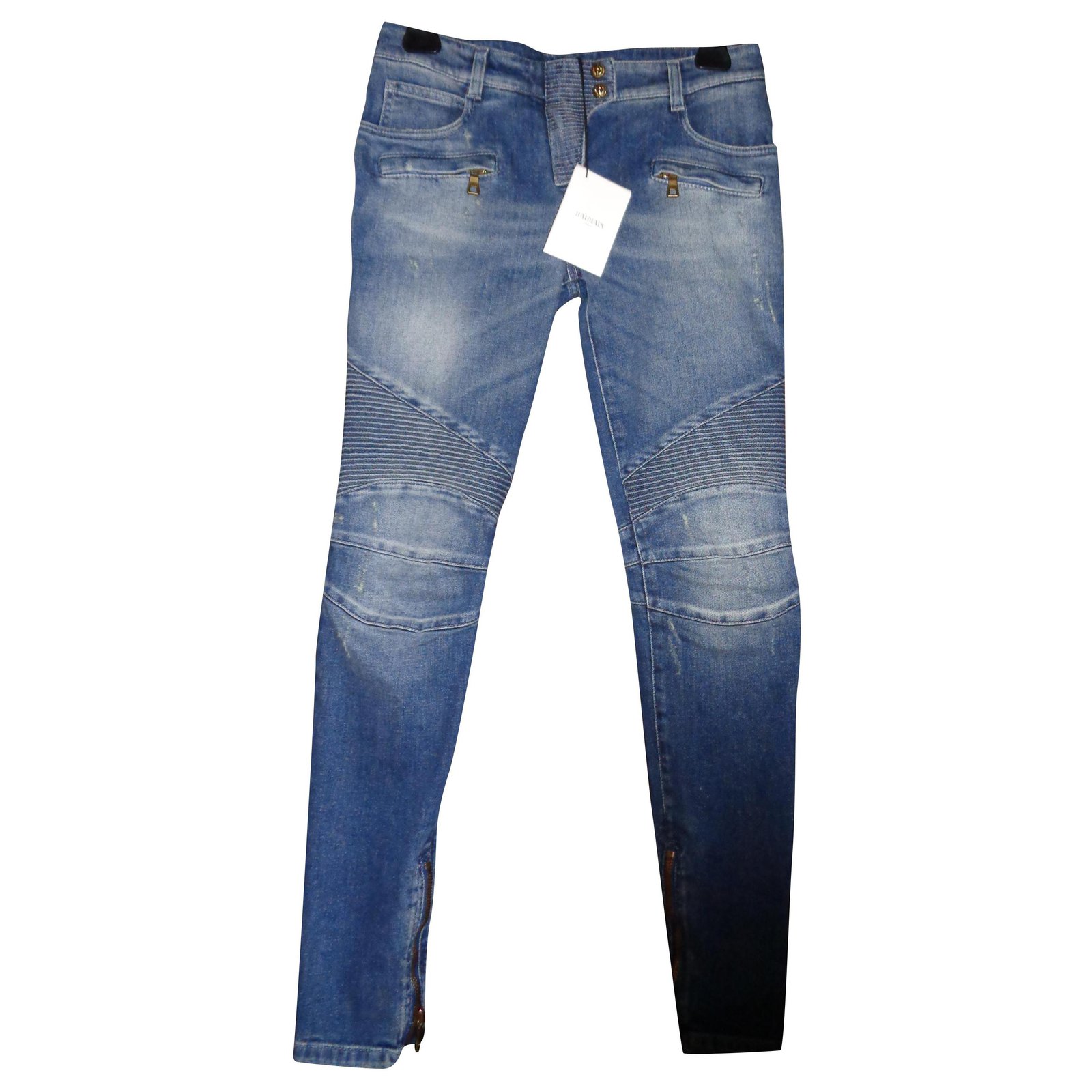 Balmain Jeans Blue Cotton ref.203817 Joli Closet