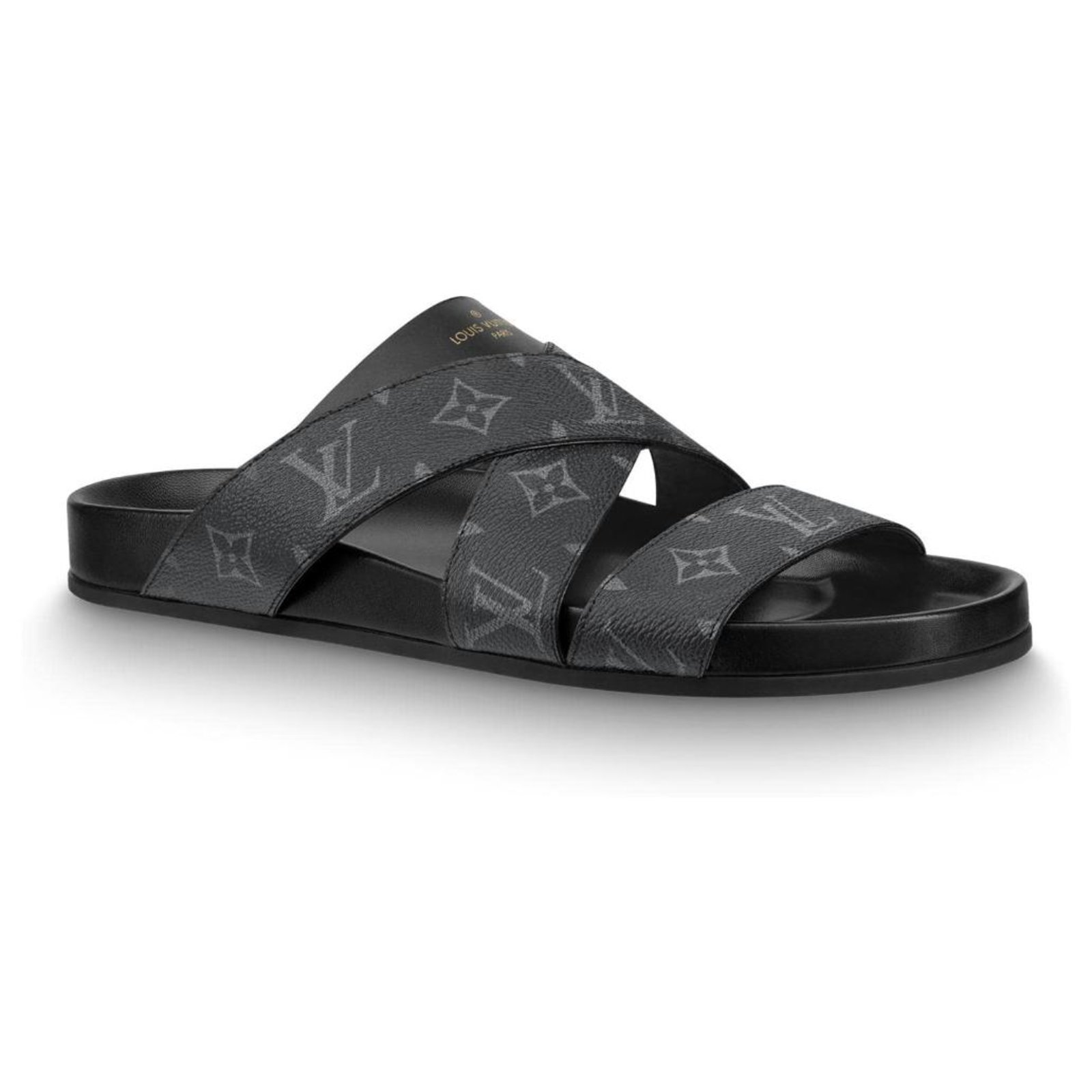 Louis Vuitton LV Oasis Mule Sandal In Black/Grey, Men - Praise To