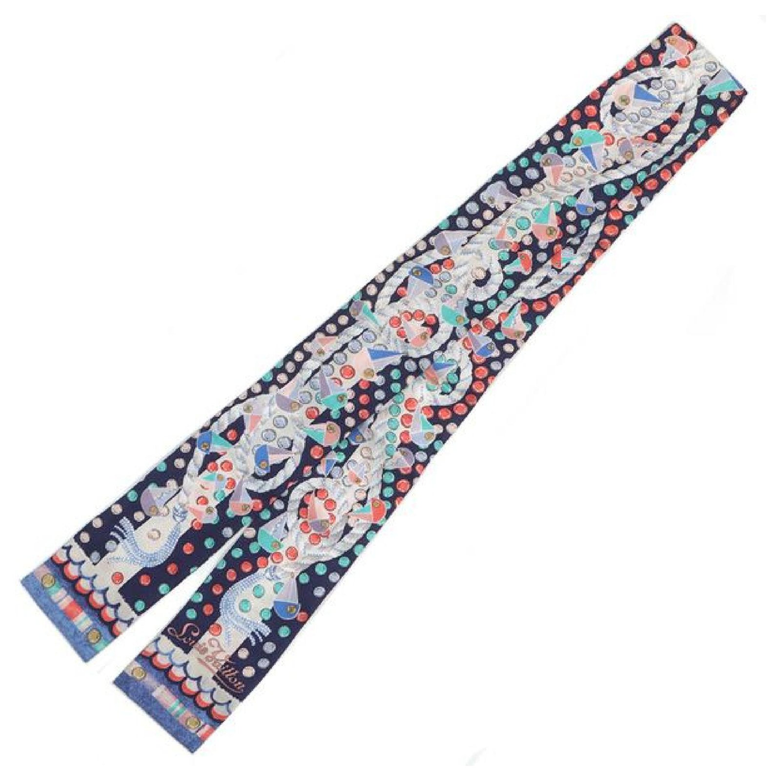 Louis Vuitton Twilly rope pattern Womens scarf 401910 blue ref.204680 -  Joli Closet