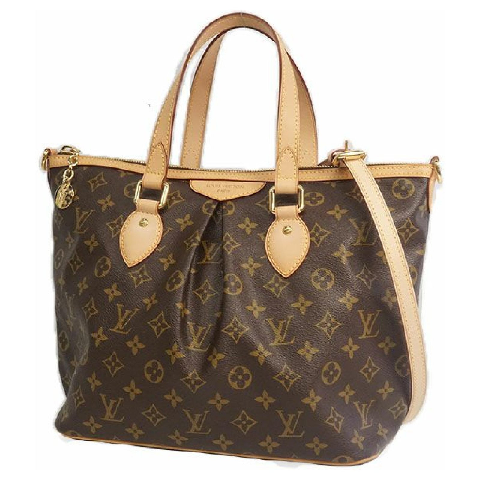 Louis Vuitton Bag Monogram Palermo PM Shoulder Tote Bag M40145 Authentic