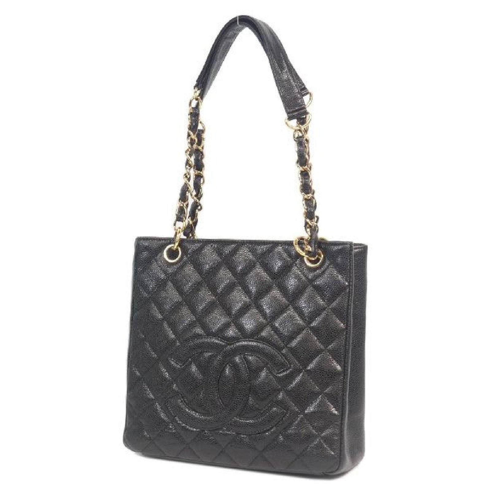 CHANEL Caviar Quilted Medallion Tote Black 1274161