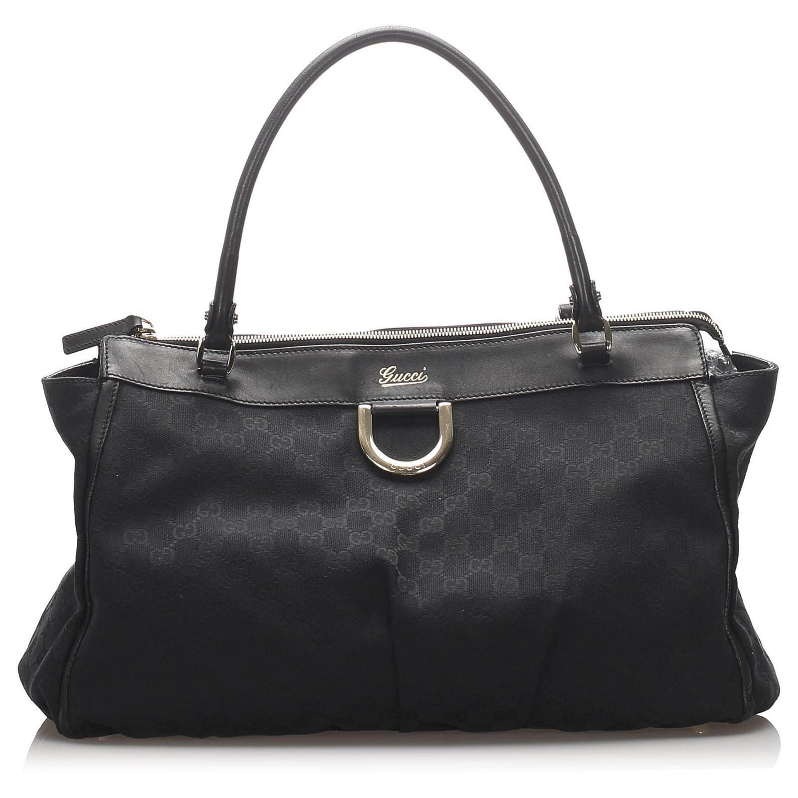 Gucci GG Canvas Abbey D-Ring Tote Black