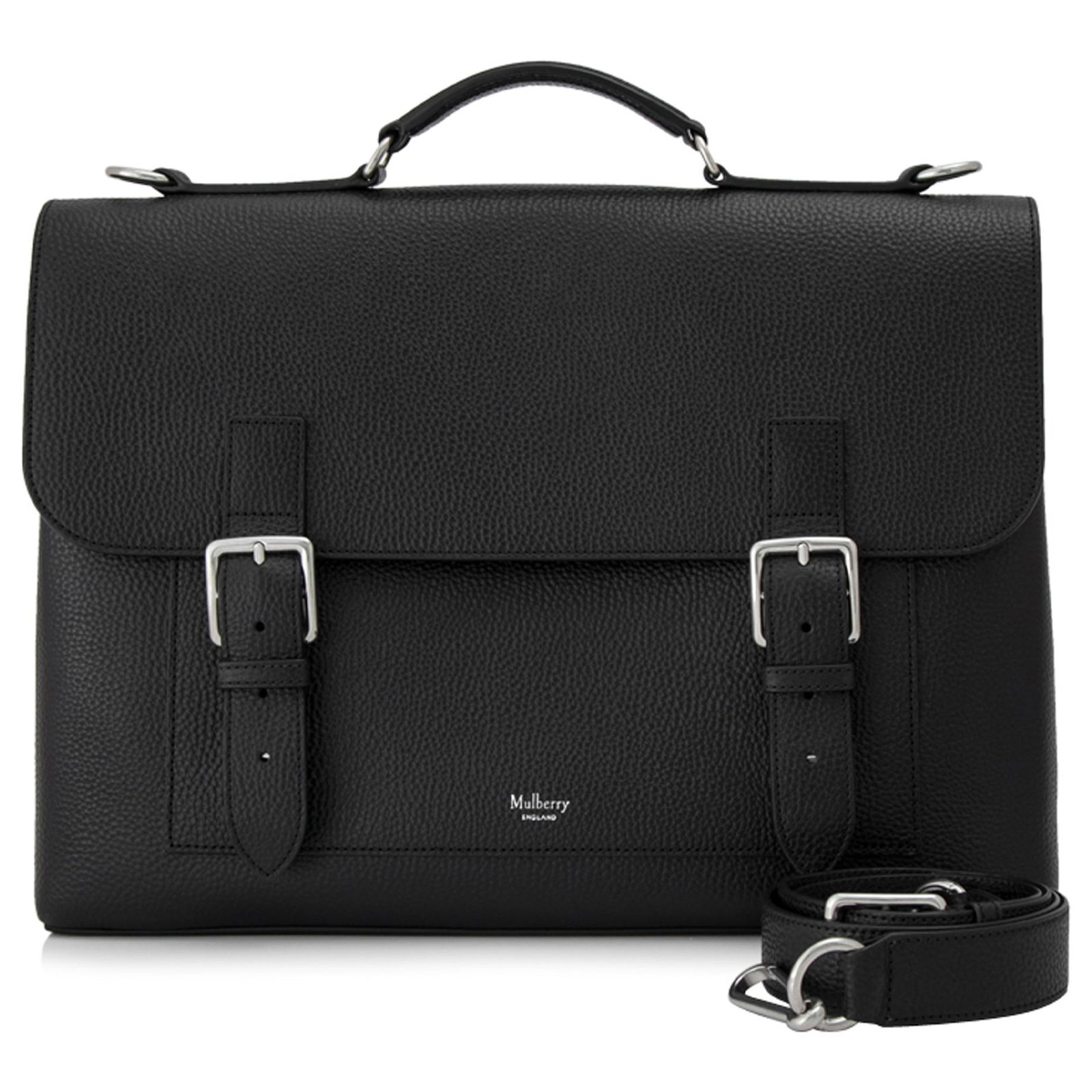 Mulberry Black Chiltern Leather Briefcase Pony-style calfskin ref ...