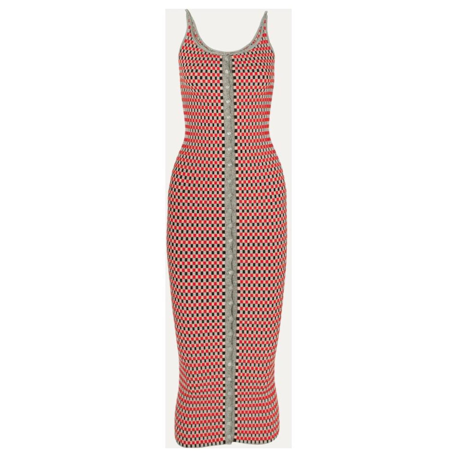 Paco Rabanne Dresses Black Red Grey Cotton Elastane Polyamide ref.JC205718  (Sold) - Joli Closet
