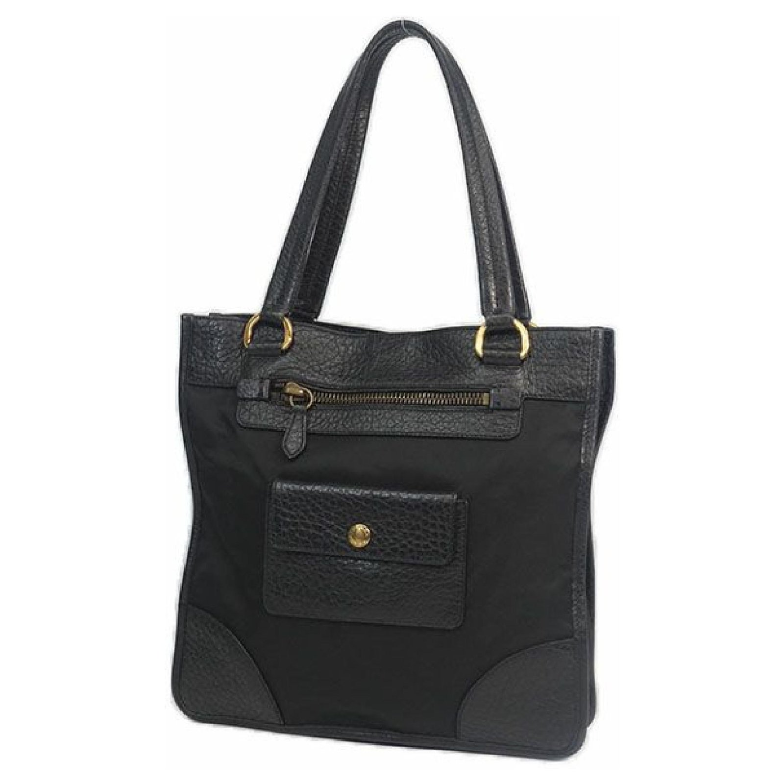 prada black and gold bag