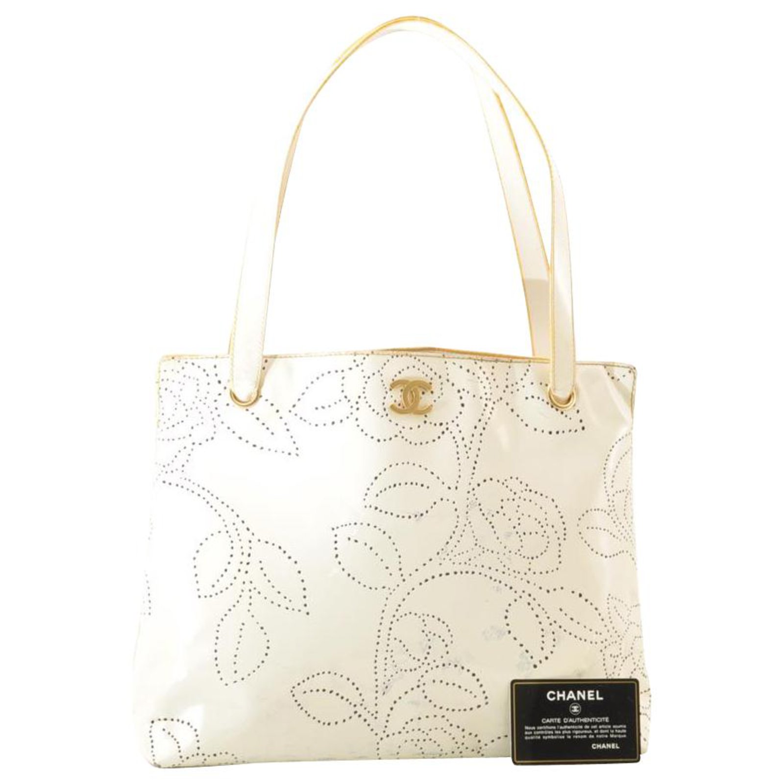 Chanel tote bag White Leather ref.206551 - Joli Closet