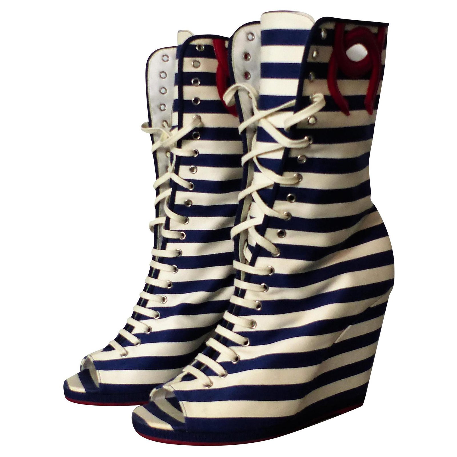 Chanel boots Bleu ref.206747 Joli Closet