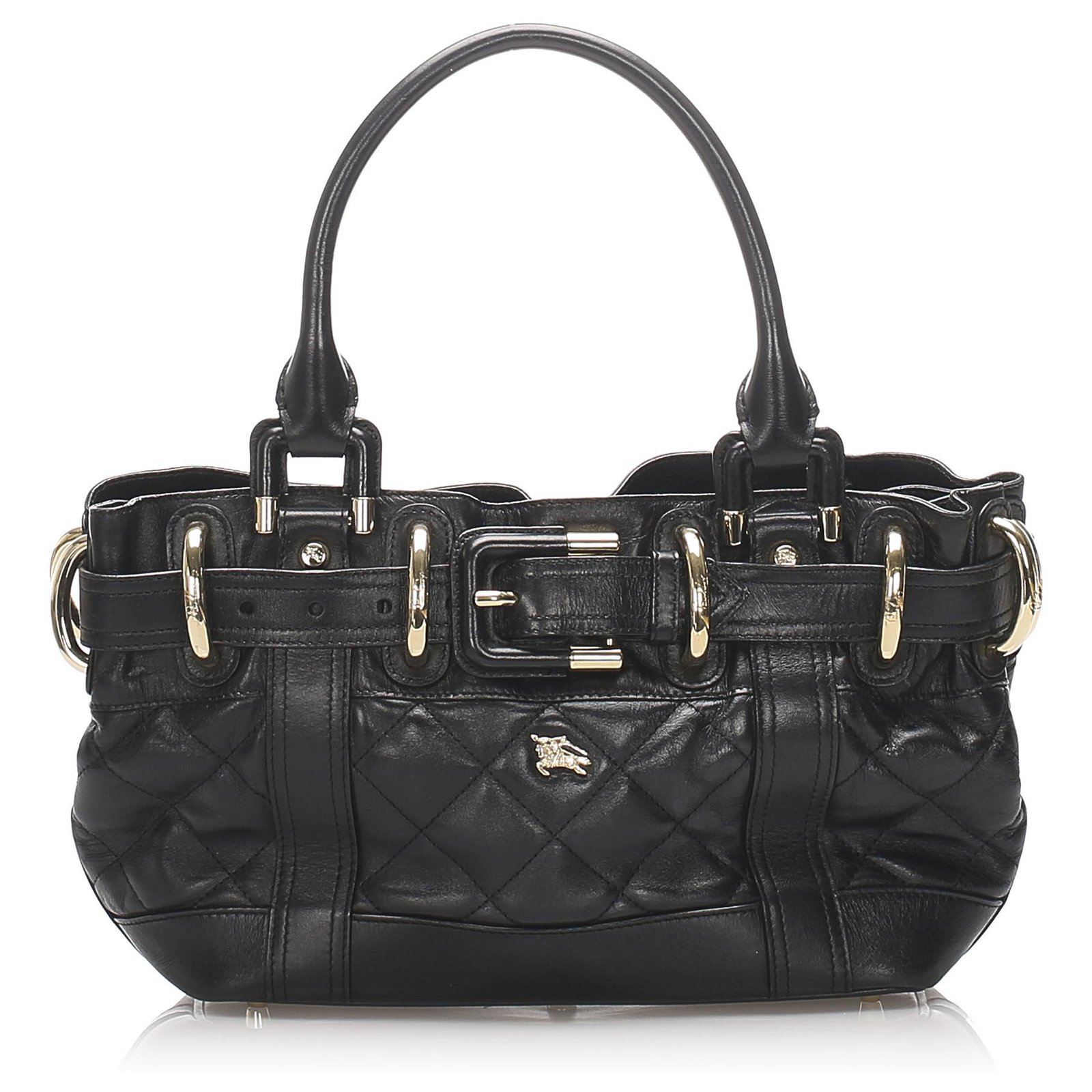 quilted black handbag