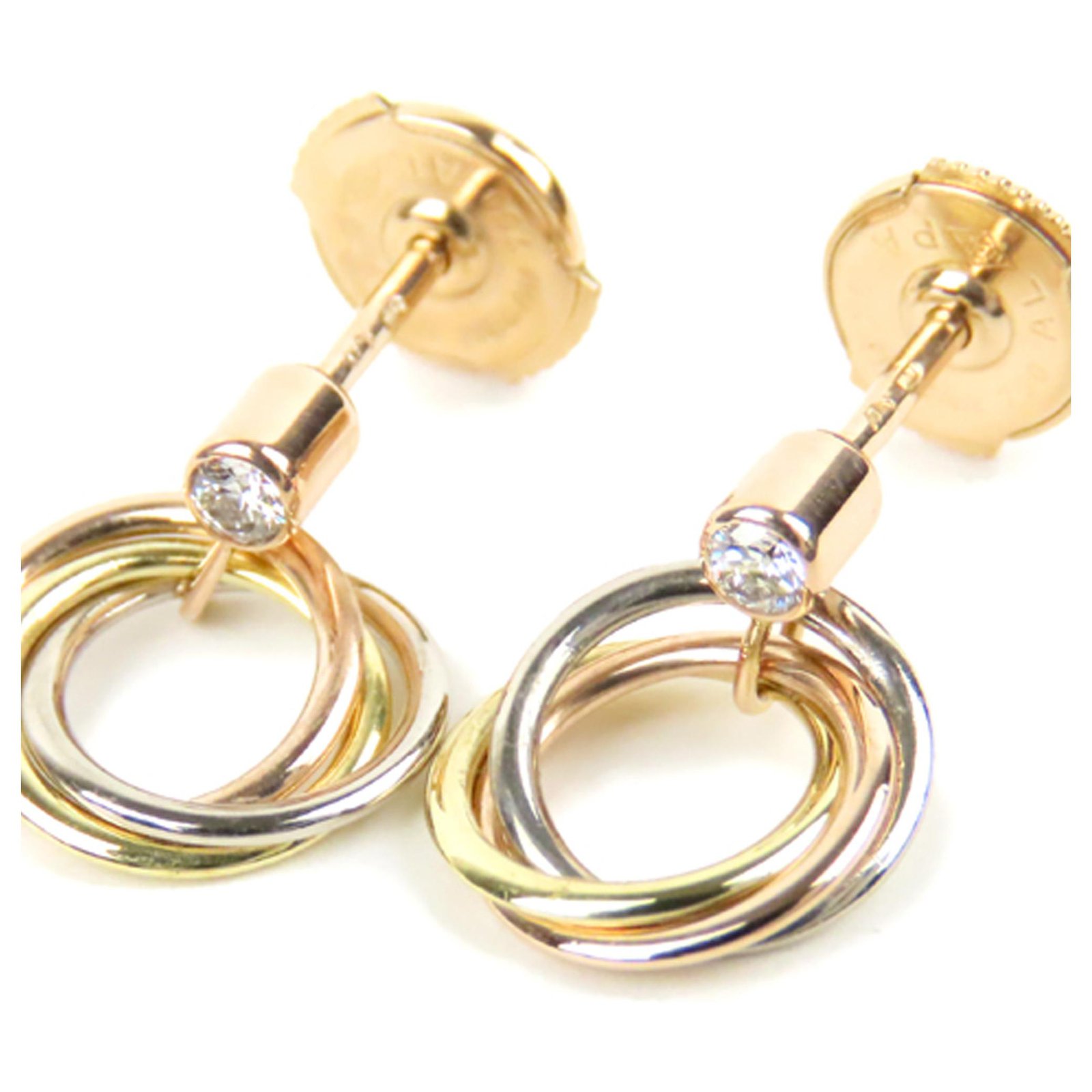cartier trinity pearl earrings