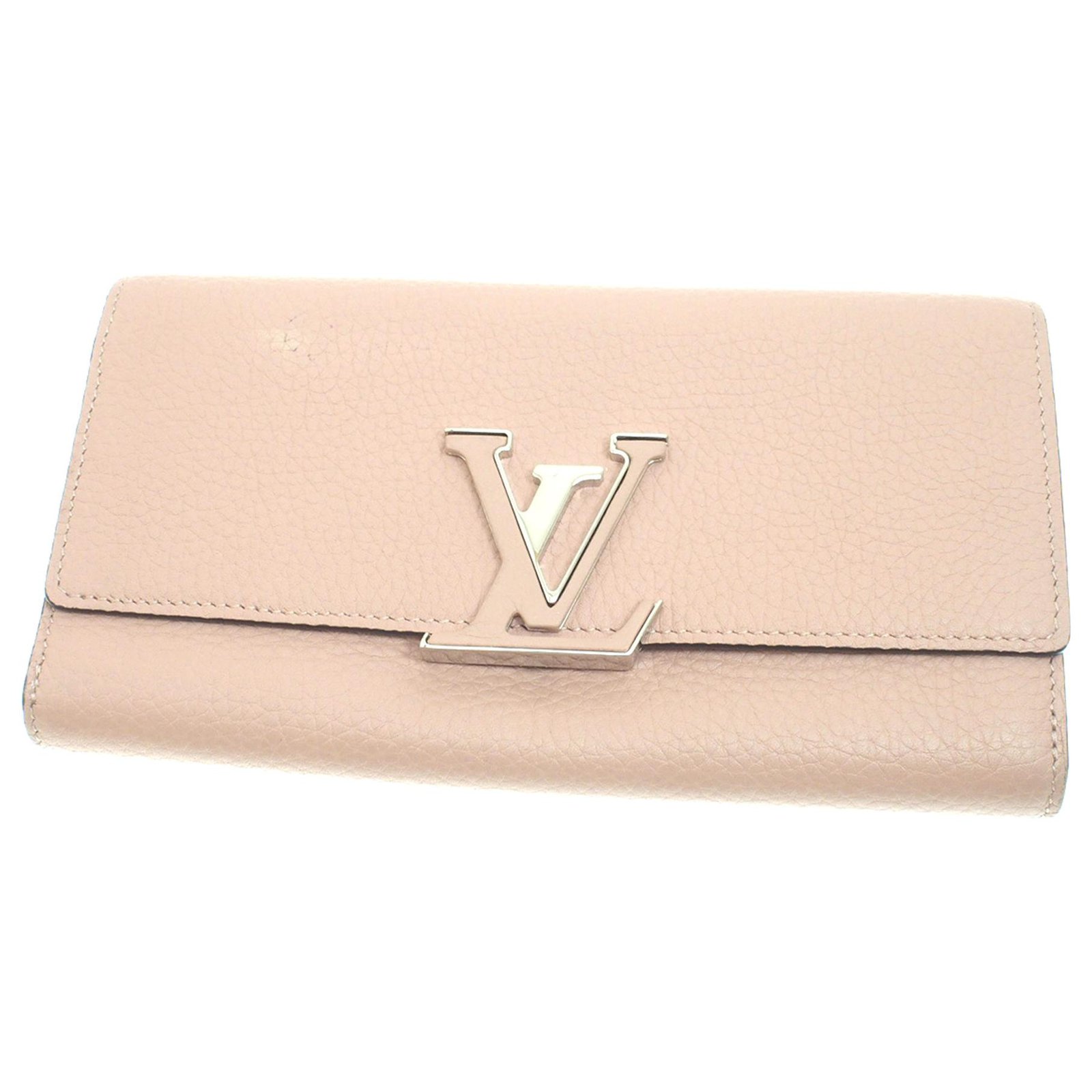 Louis Vuitton - Beige Taurillon Capucines Wallet