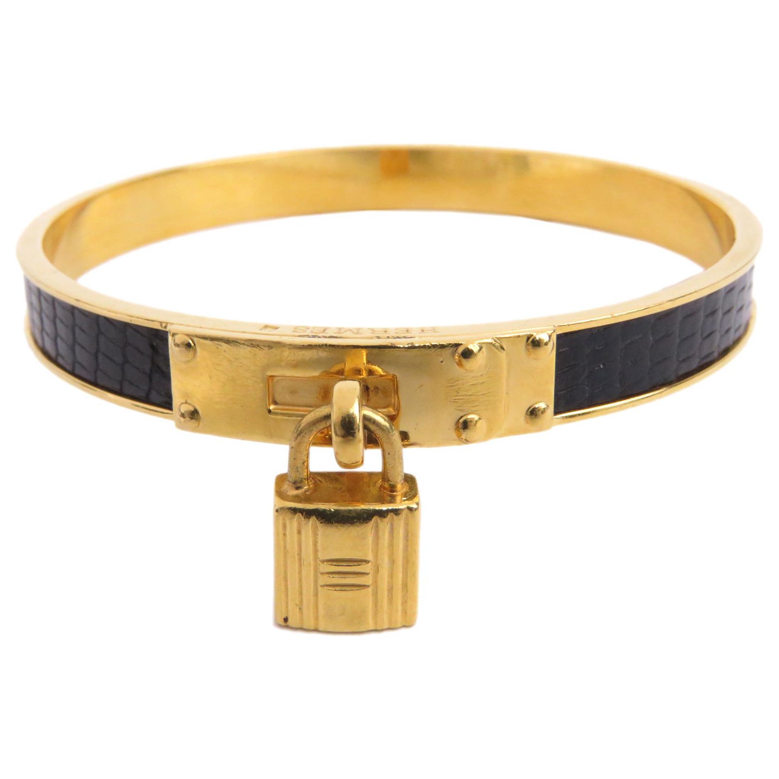 Hermes Gold Kelly H Lock Bracelet 