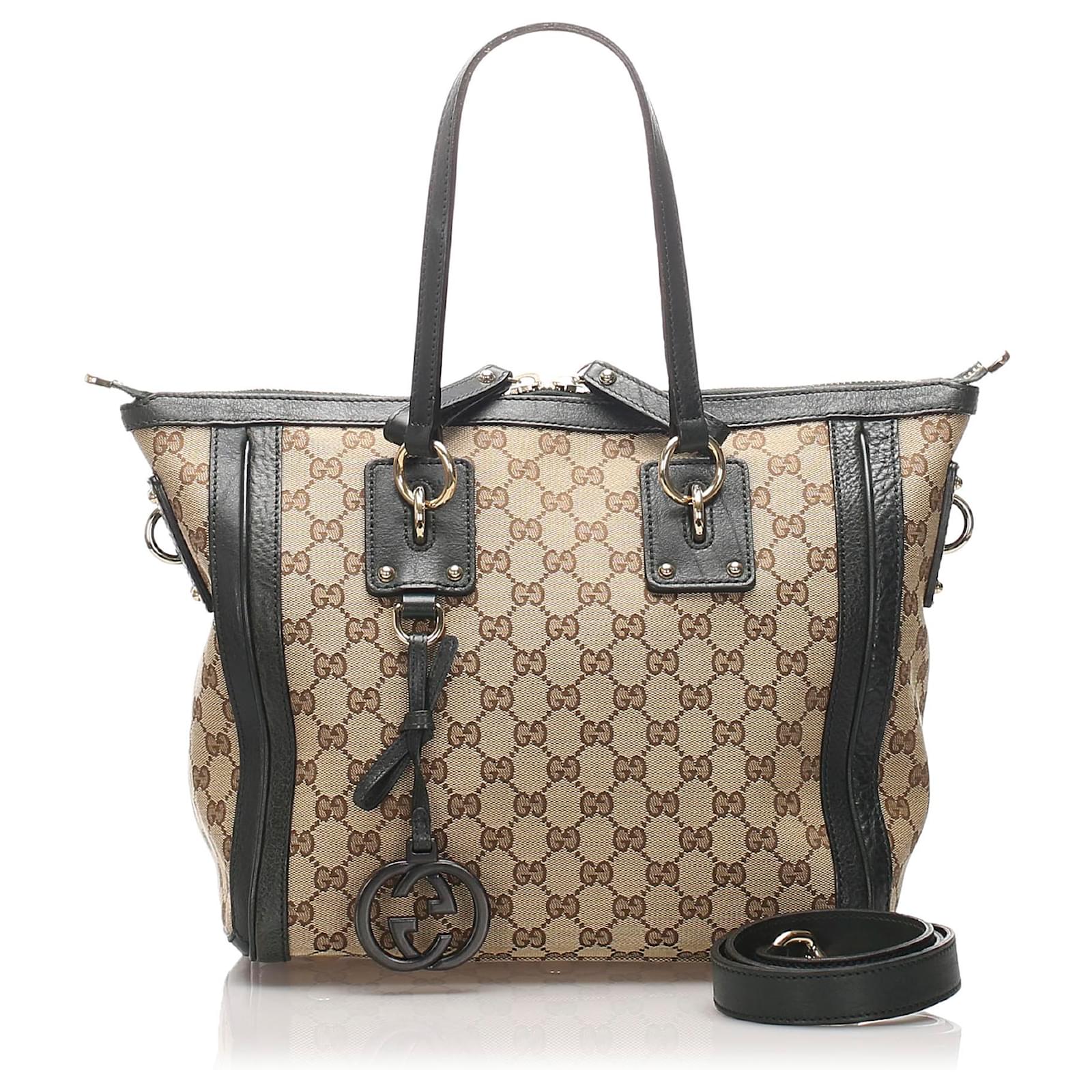 gucci brown canvas tote