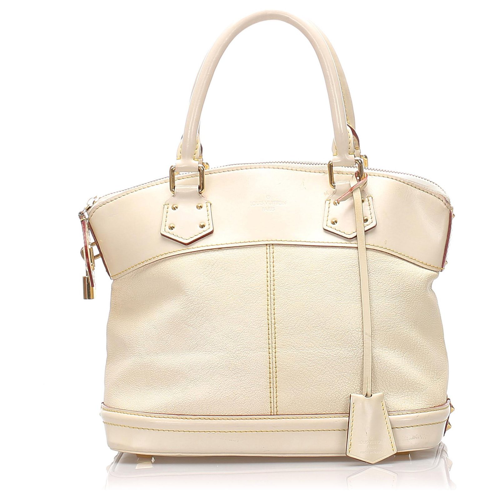 Louis Vuitton Lockit PM Bag in Ivory Leather White Cream ref