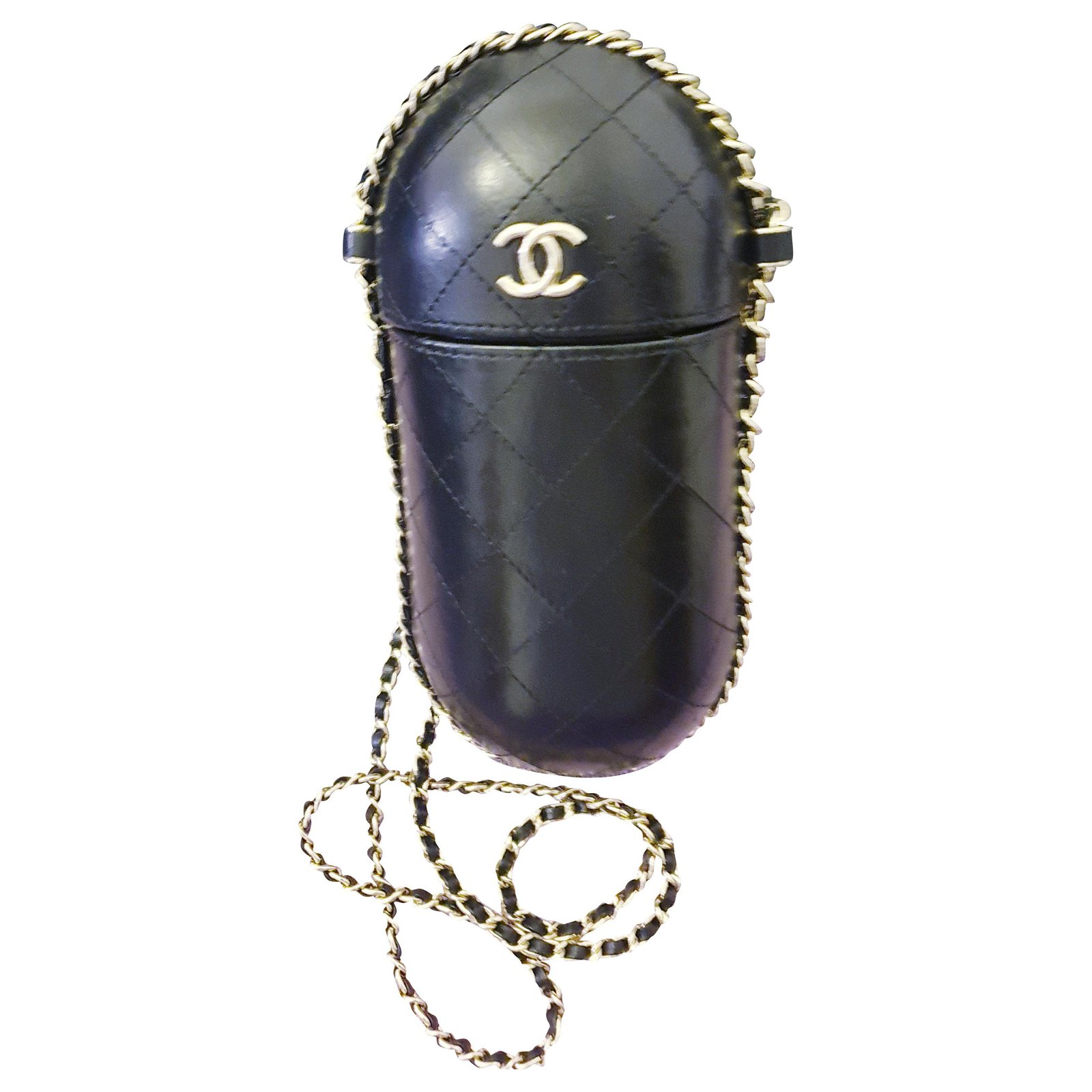 vip chanel crossbody bag Black Golden Leather ref.208111 - Joli Closet
