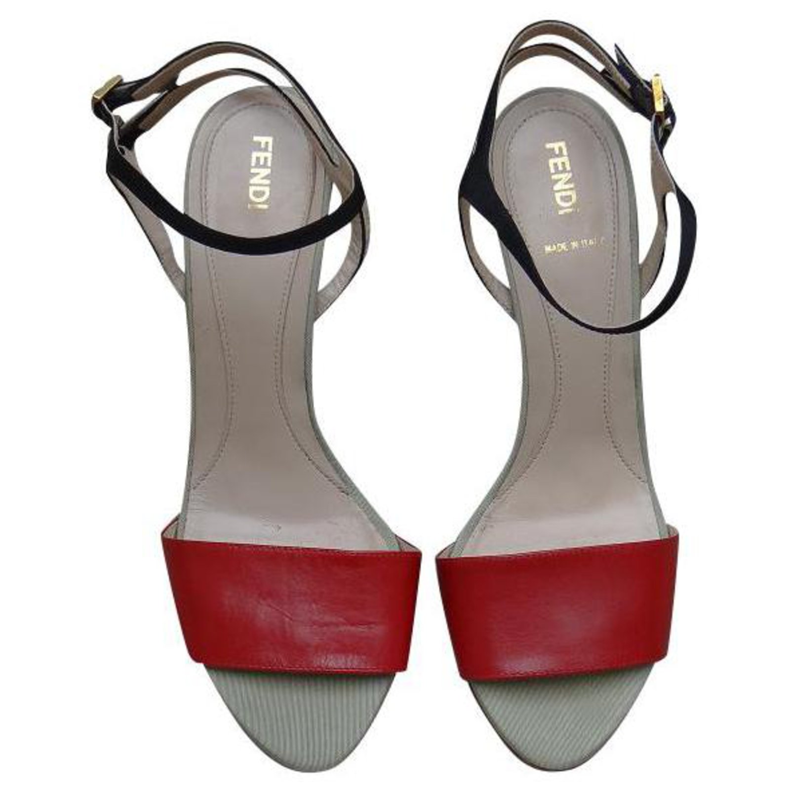 fendi red sandals