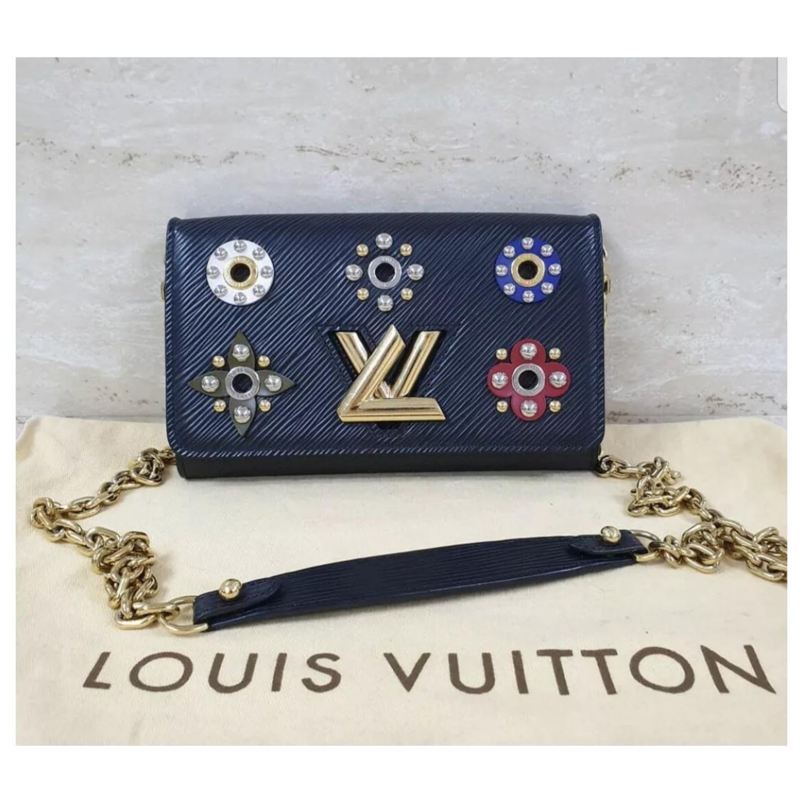 Louis Vuitton Twist Monogram Flower Wallet On Chain Bag Multiple colors  Leather ref.208220 - Joli Closet