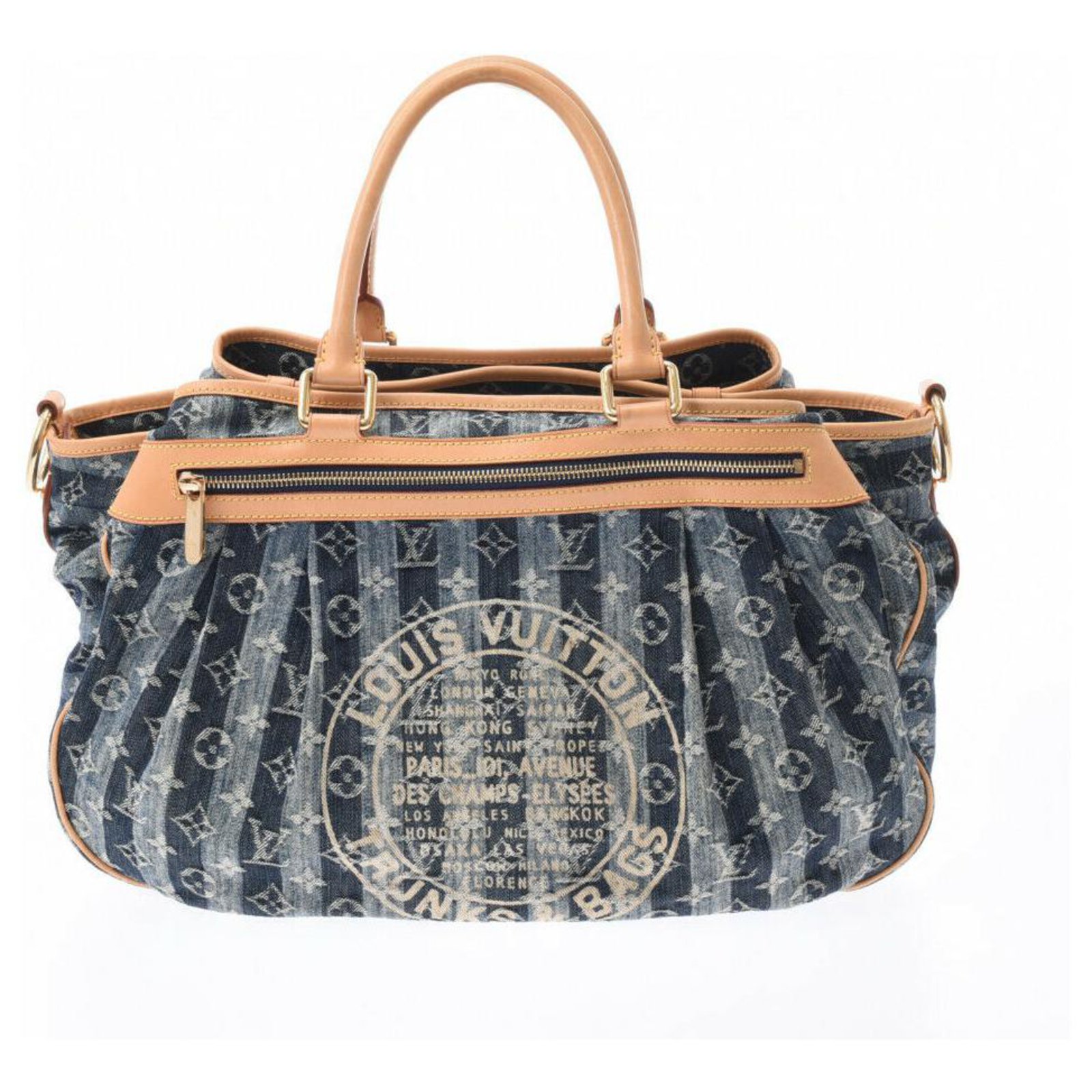 Louis Vuitton Limited Edition Denim Cruise Cabas Raye GM Bag with