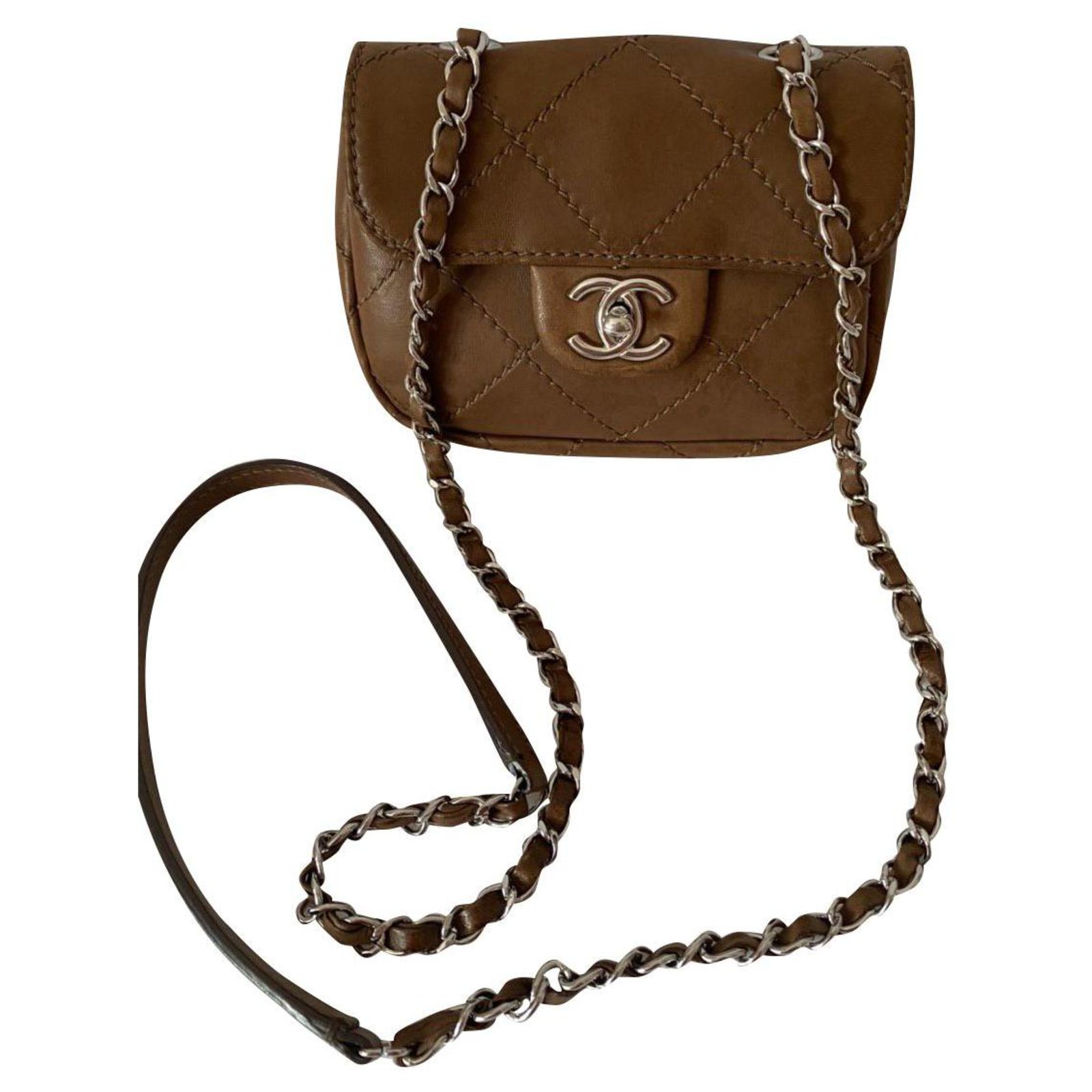Timeless Chanel Handbags Brown Leather ref.222766 - Joli Closet