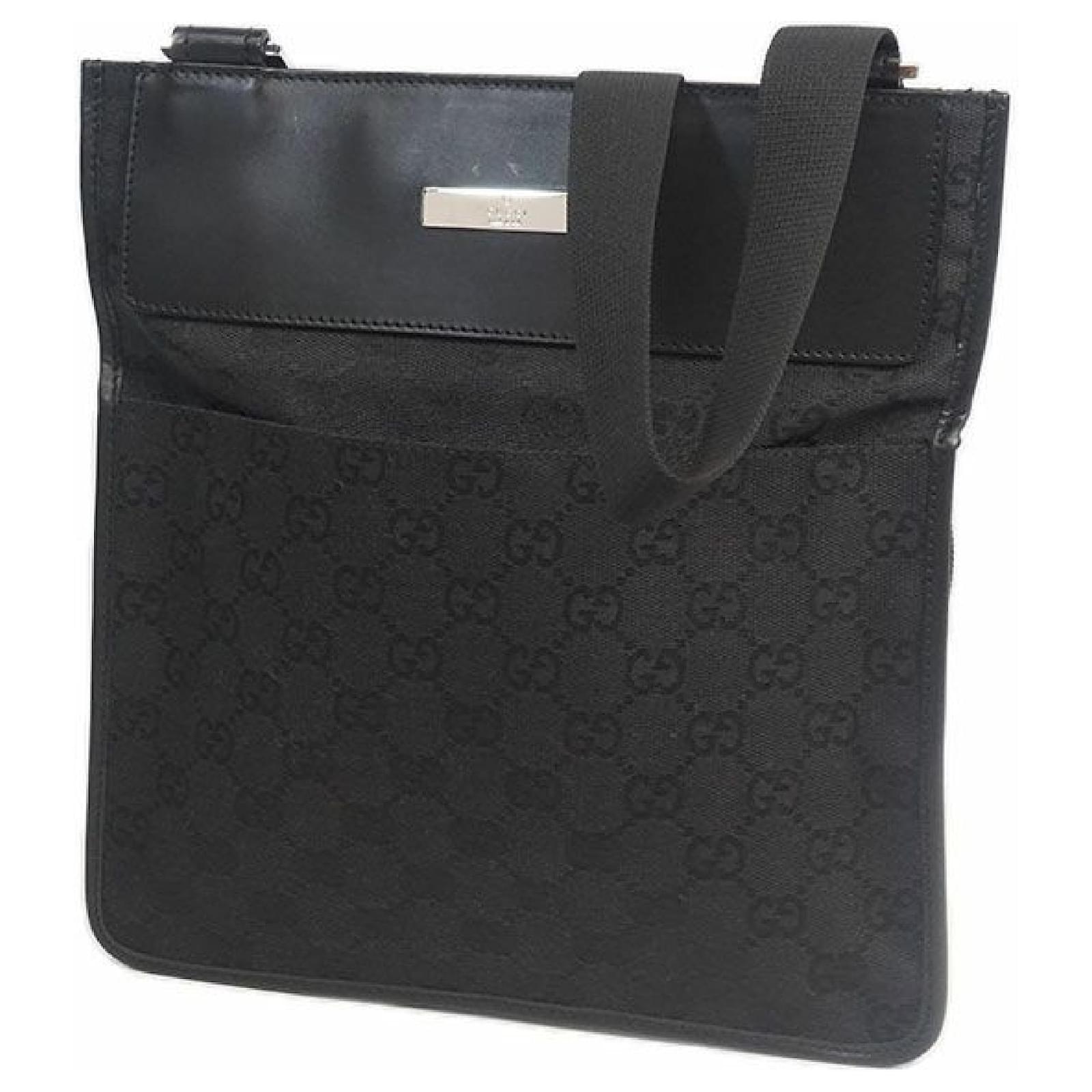 Gucci cross body unisex shoulder bag 27639 black Leather ref.209728 ...