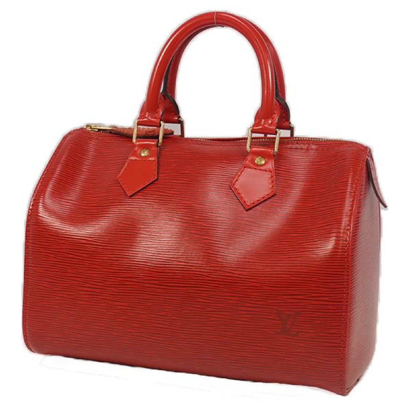 AUTHENTIC Louis Vuitton Speedy 25 Epi Castillan Red PREOWNED