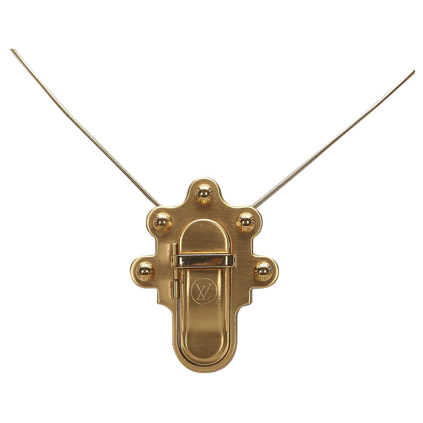 Collier pendentif LOUIS VUITTON cadenas lockit - Authenticité garantie -  Visible en boutique