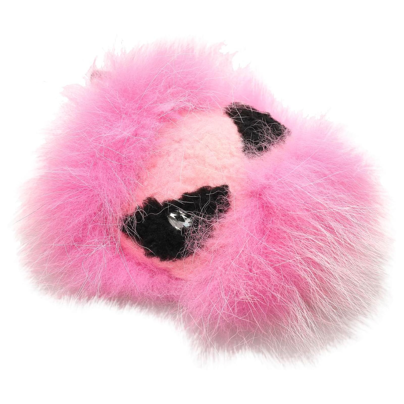 Fendi Pink Monster Fur Pom-Pom Bag Charm Joli Closet - Main Image