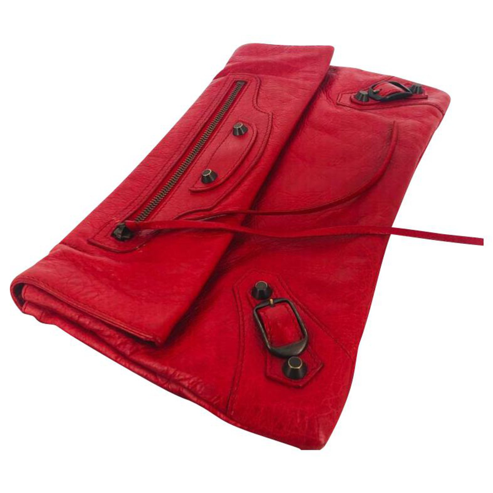 red leather balenciaga