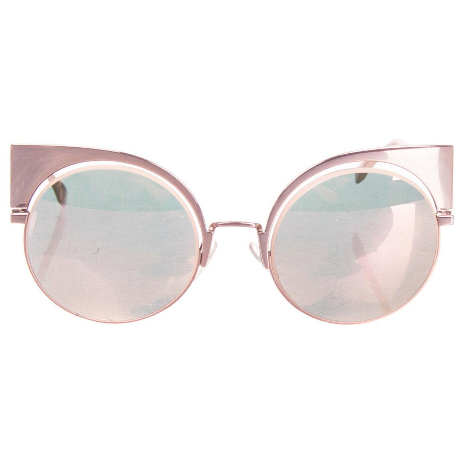 Cat Eye Sunglasses in White - Fendi