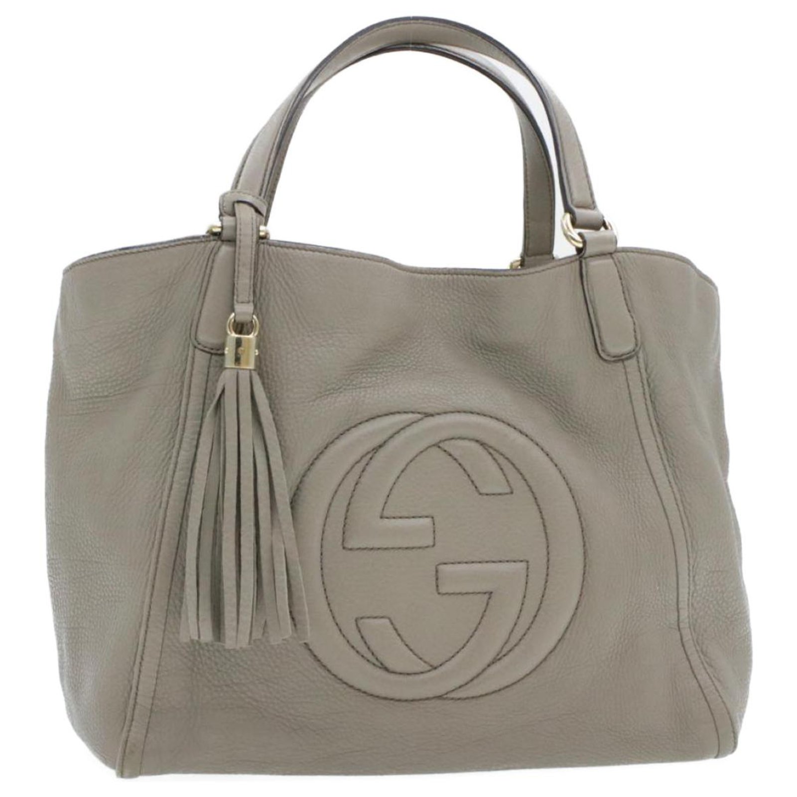 Gucci handbag Grey Leather ref.211766 - Joli Closet