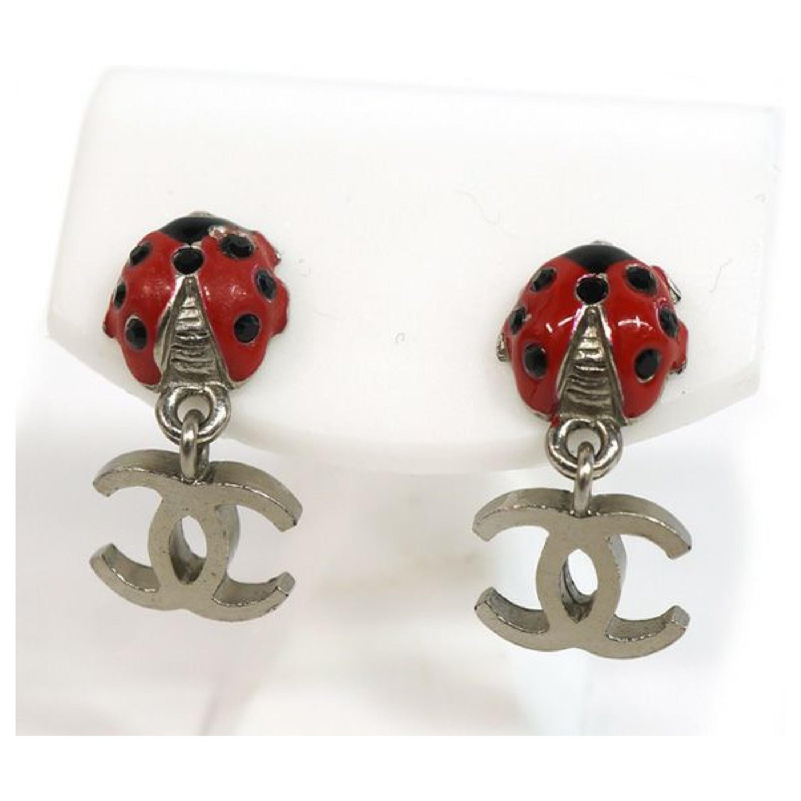 CHANEL coco mark Swing Ladybug metal Womens Earrings ref.211927 - Joli  Closet