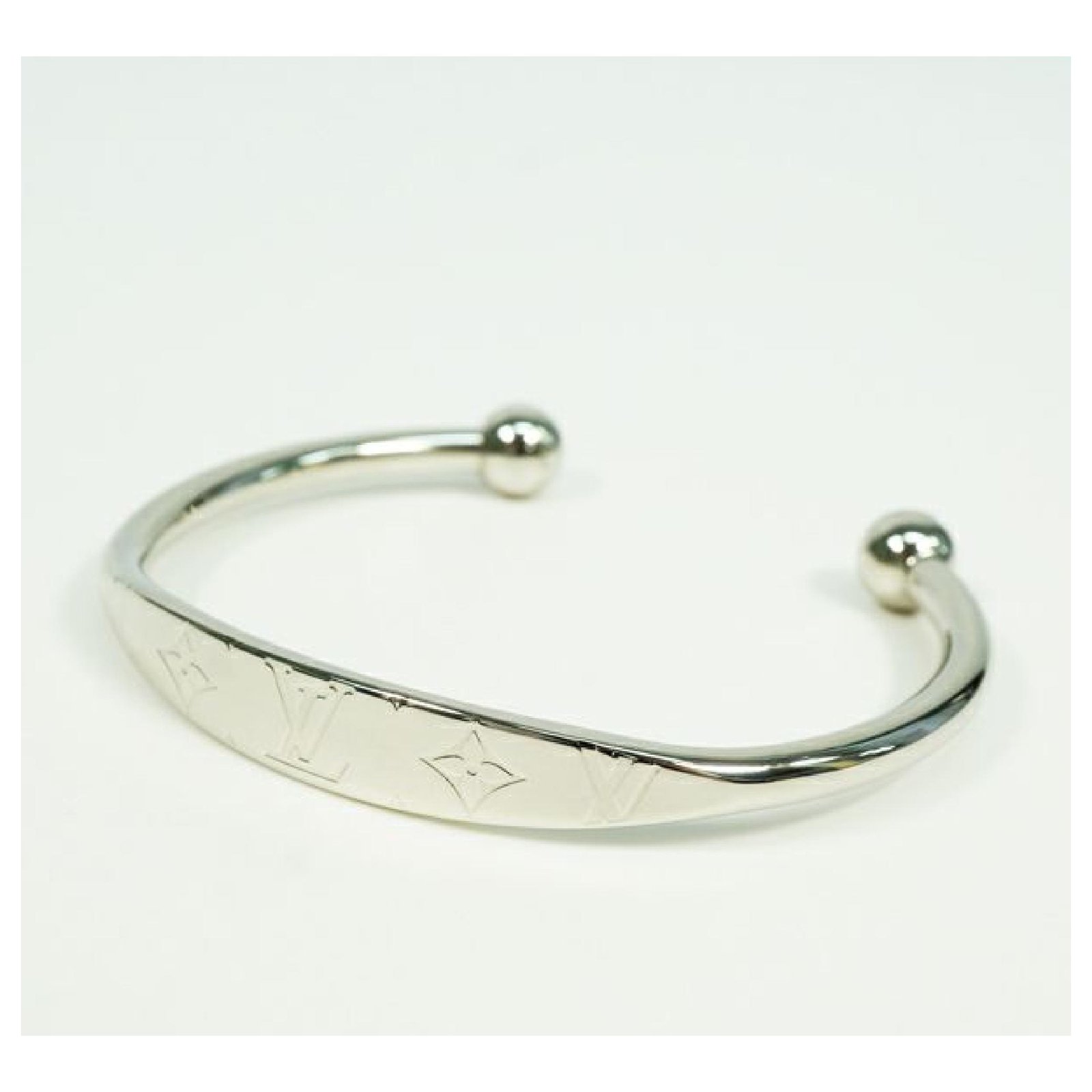 Authentic LOUIS VUITTON bracelet cadena Sterling Silver #3943