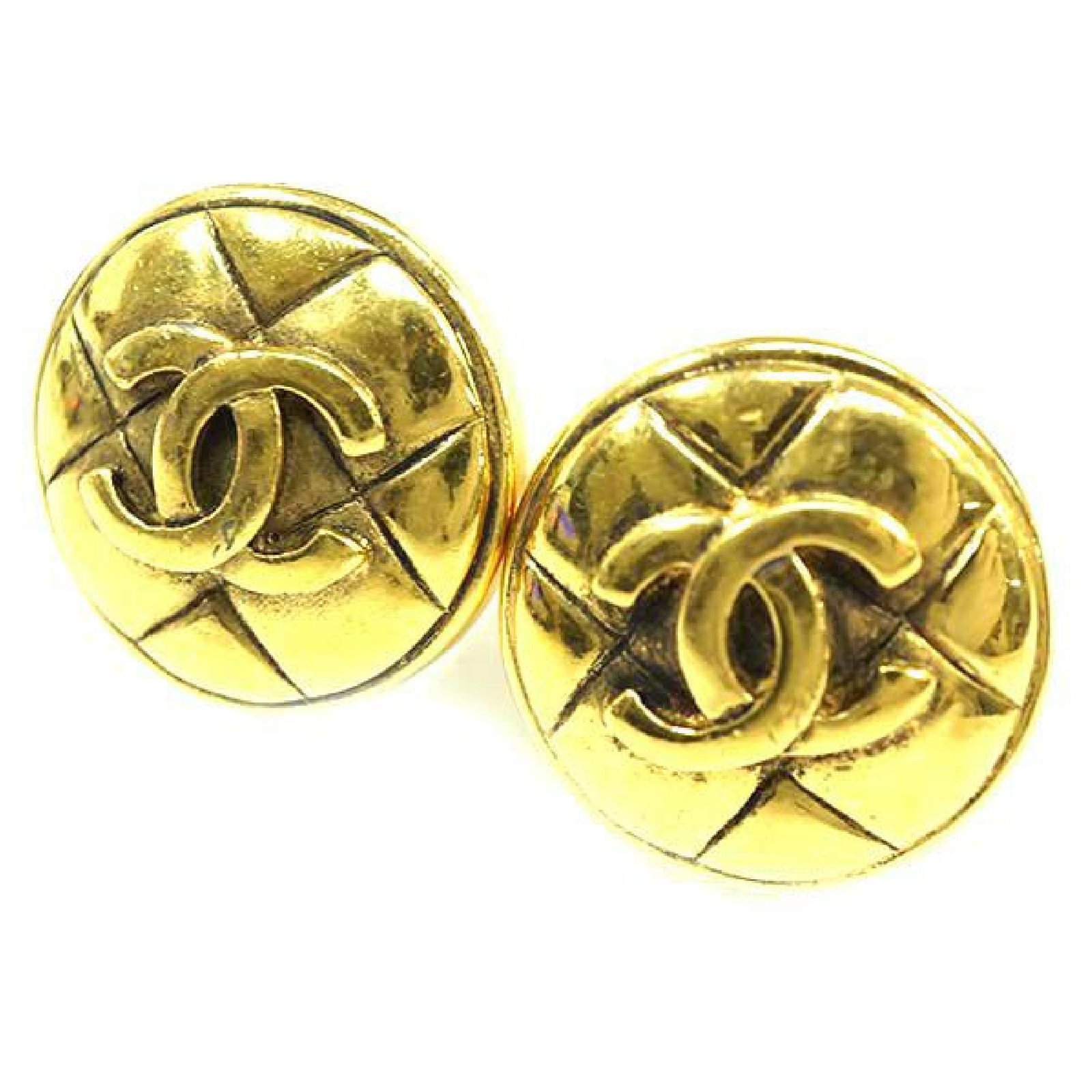 Chanel Womens Earrings, Gold