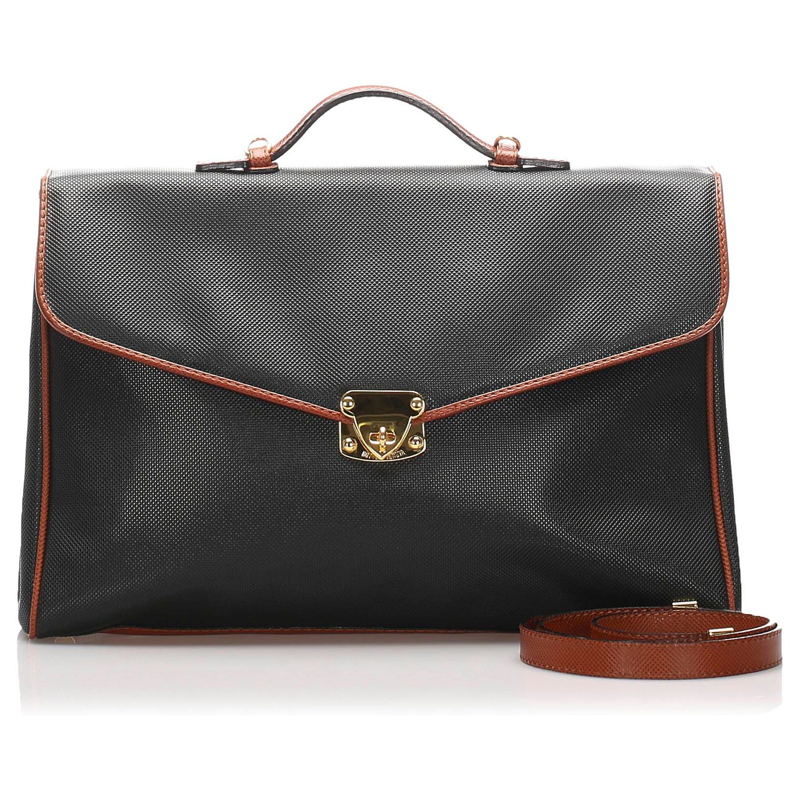 Mallette Porte-documents En Cuir Noir Vintage Avec Serrure Et Clé - Style Rétro élégant Pour Homme