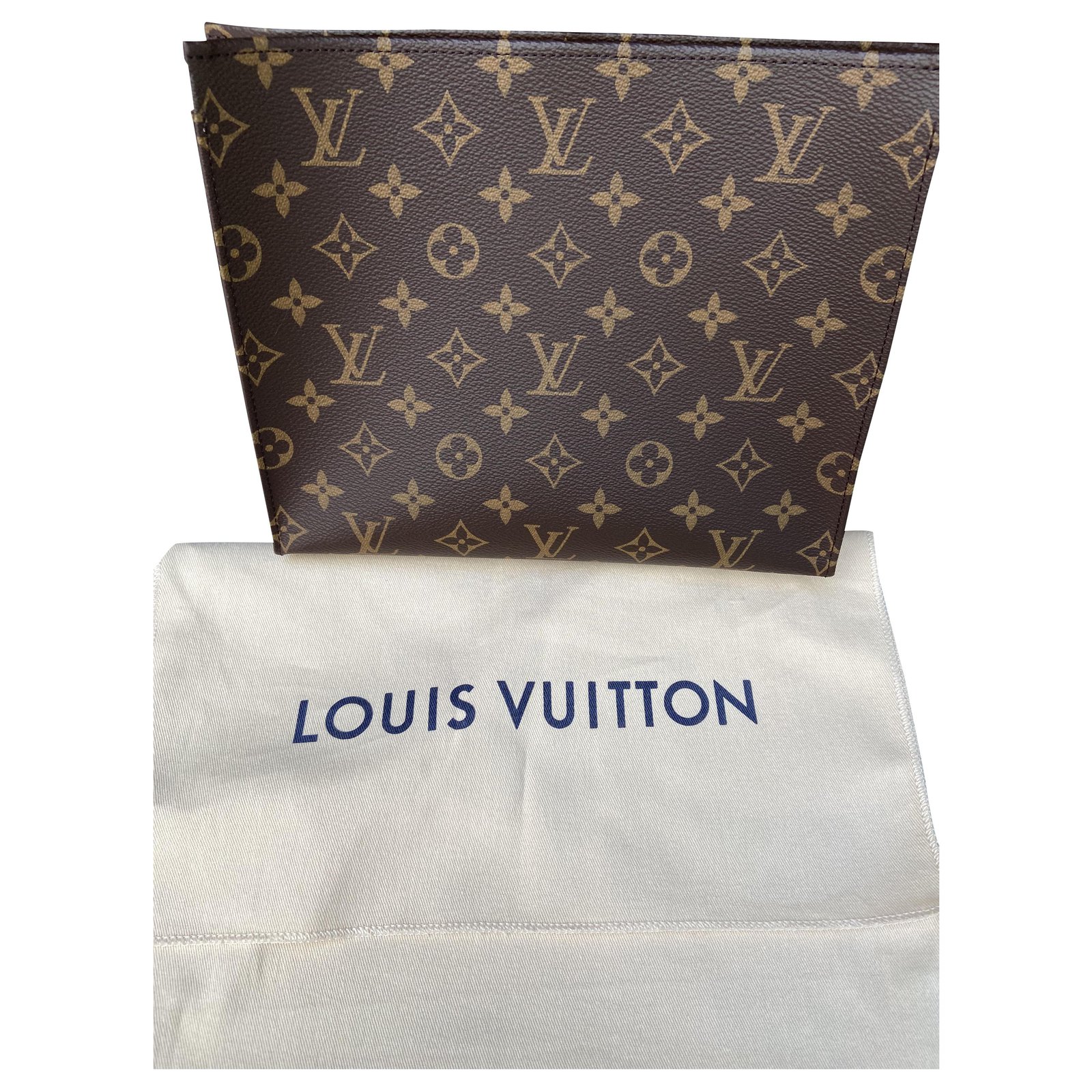 Kulturbeutel 26 Louis Vuitton-Monogramm Braun Leinwand ref.322624 - Joli  Closet