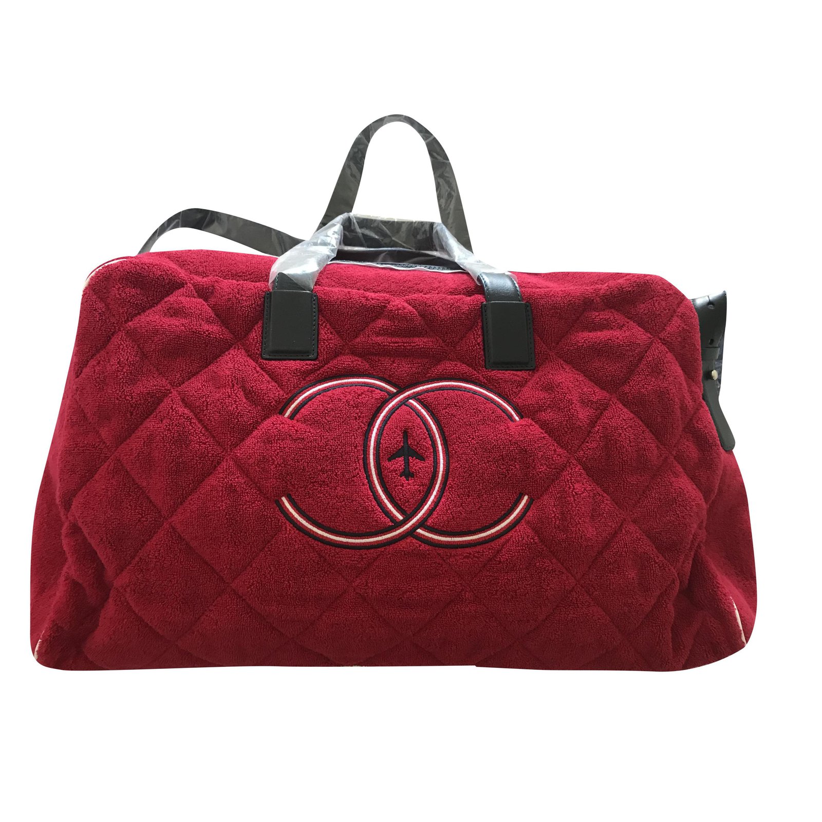 Chanel Travel bag Red Cotton ref.212491 - Joli Closet