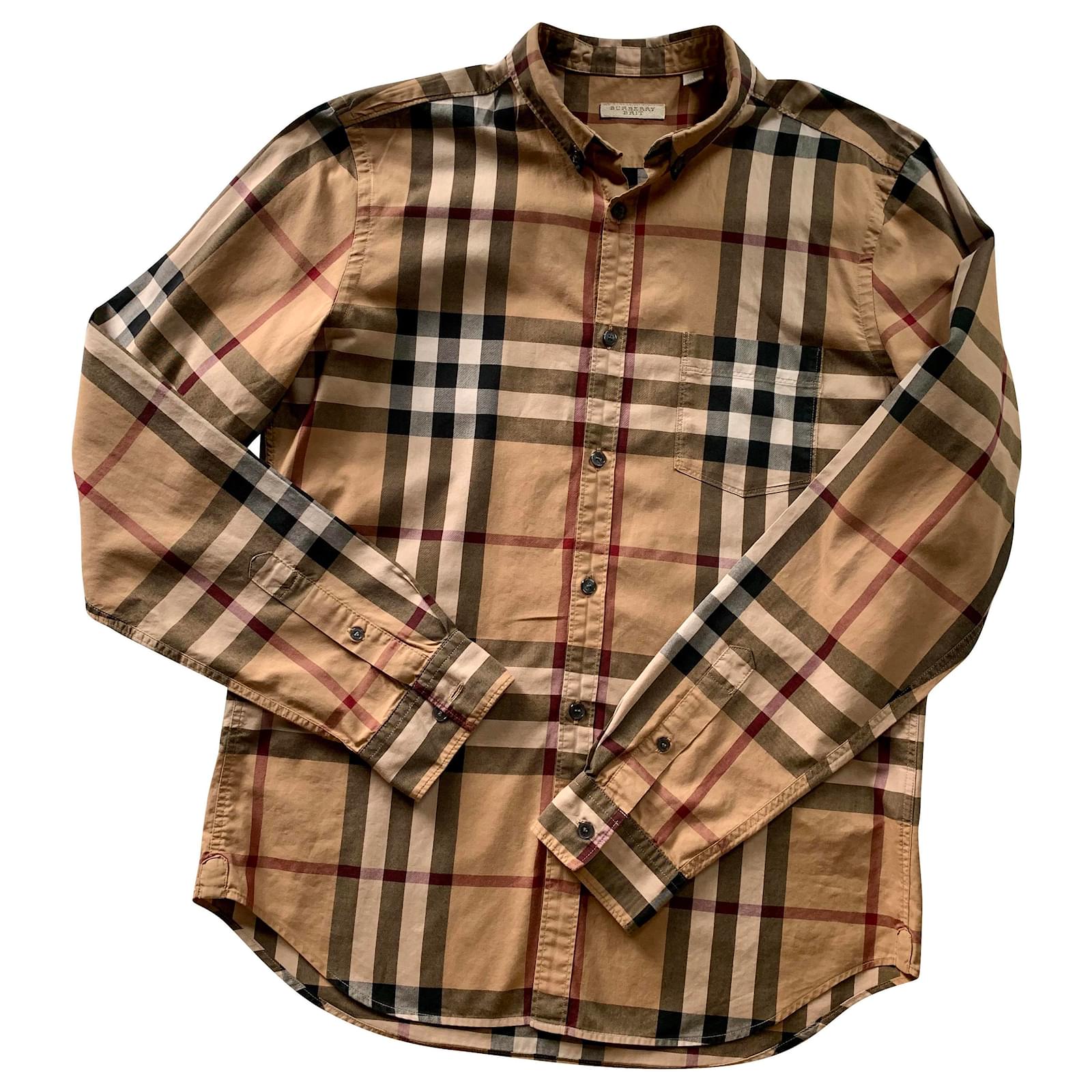 Burberry CONTROLLO TARTAN Marrone chiaro Cotone Joli