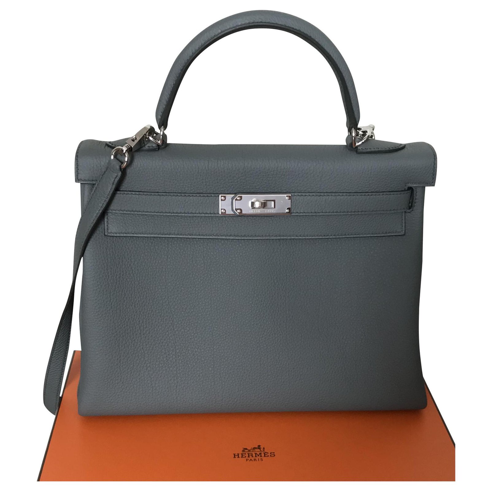 Kelly Hermès II bag , template 32 cm, New condition , Jamais porté Grey  Leather ref.213153 - Joli Closet