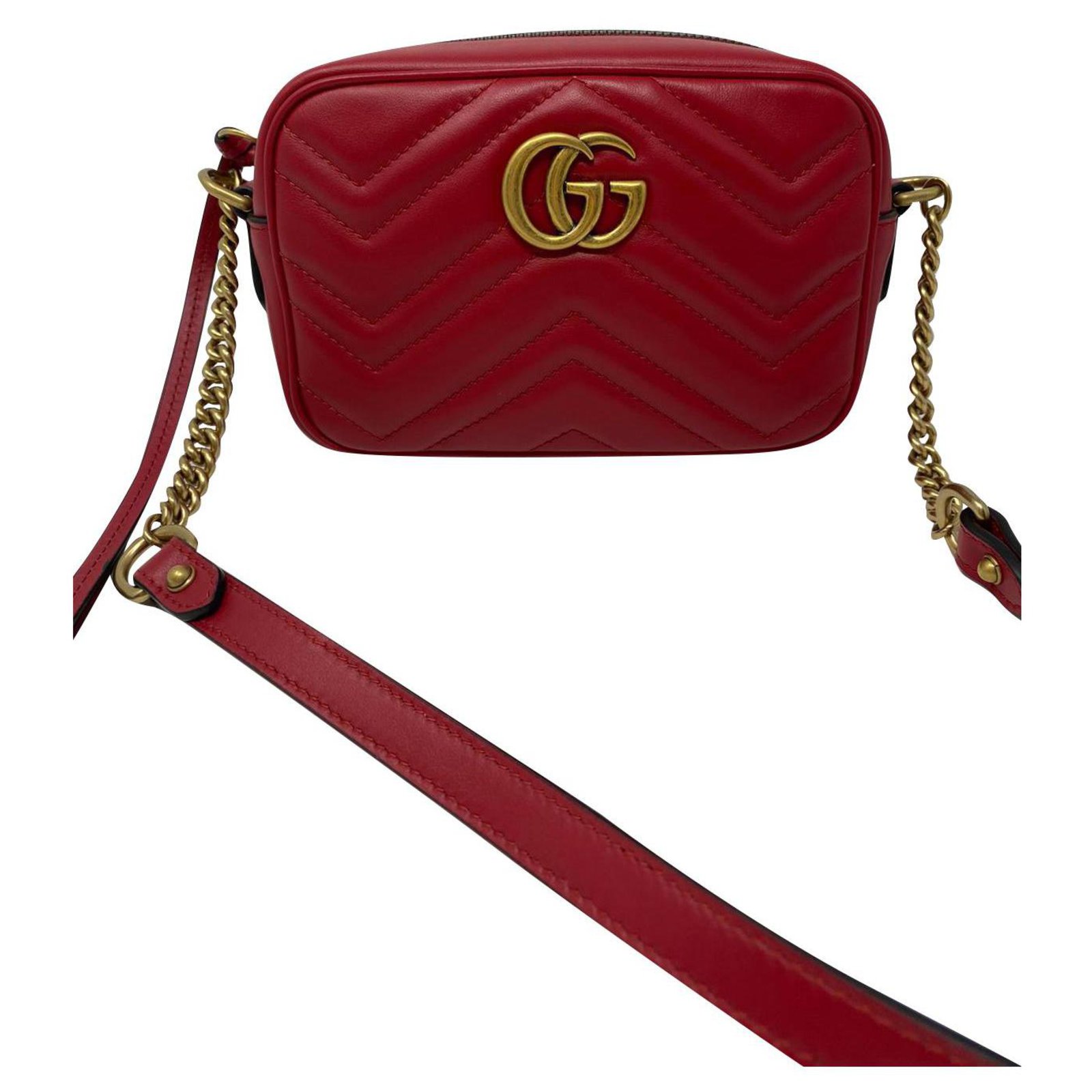 Gucci GG Marmont matelassé mini bag Red 