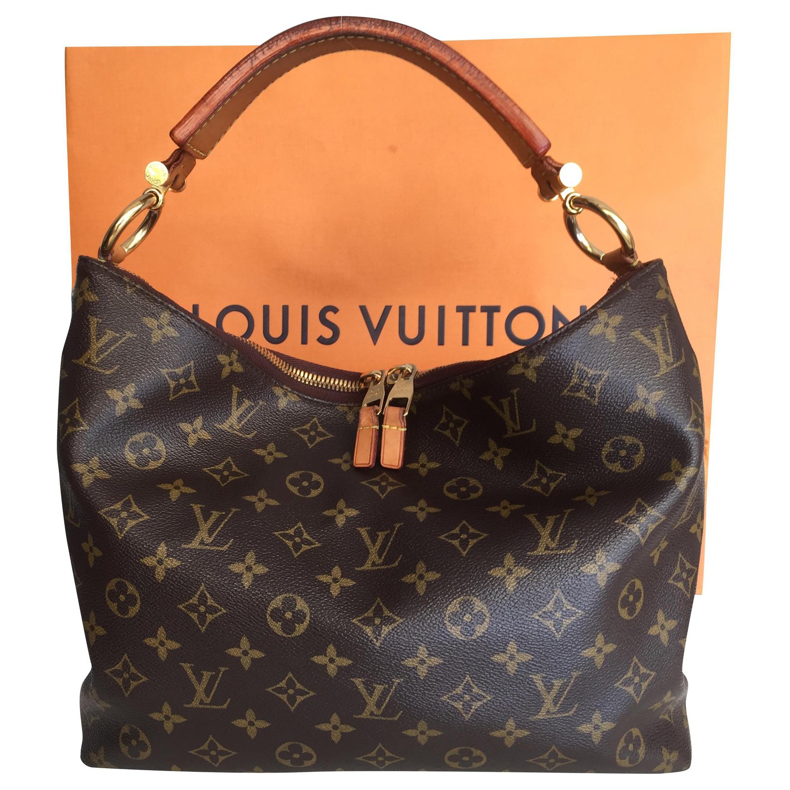 Louis Vuitton Sully Brown Cloth ref.213835 - Joli Closet