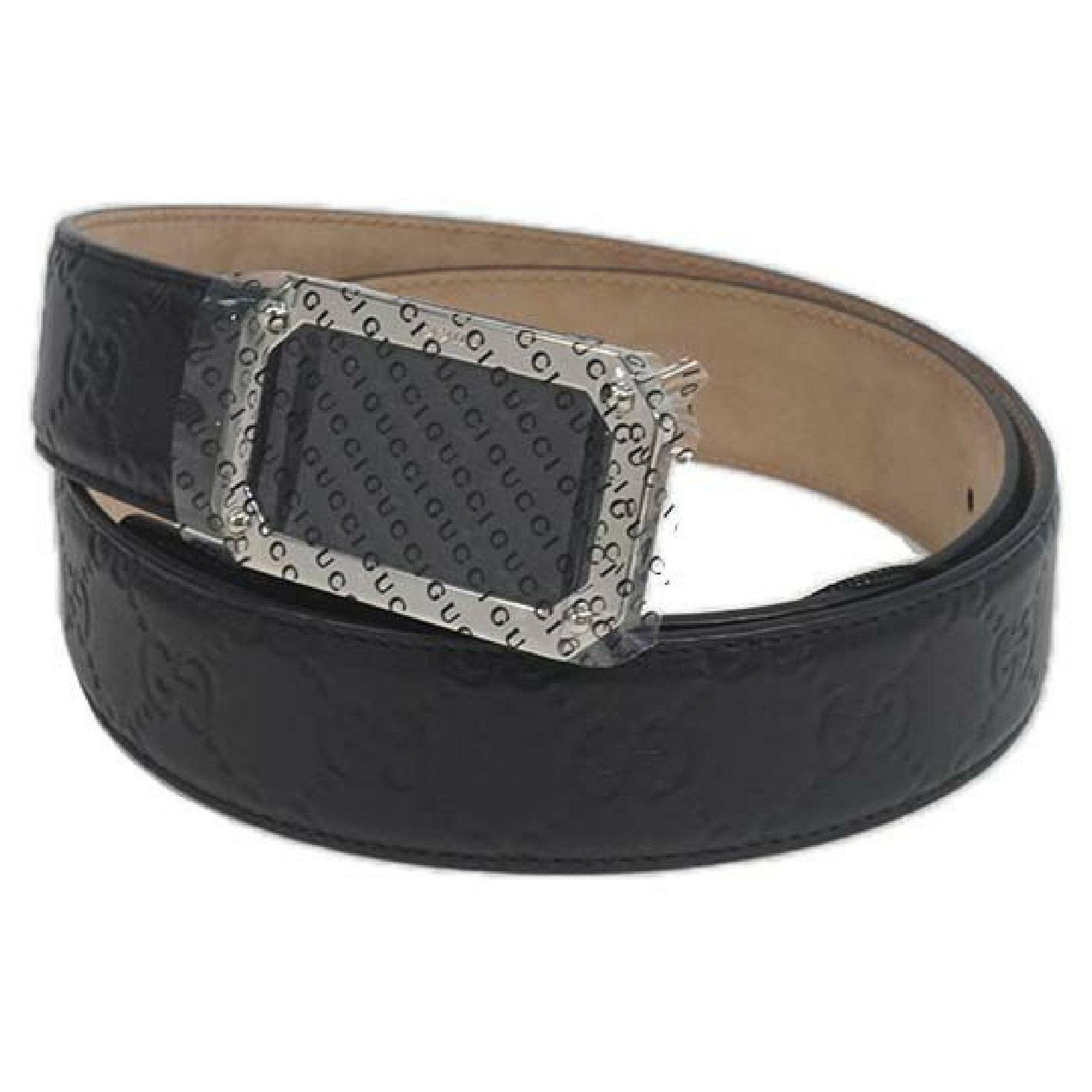mens black leather gucci belt