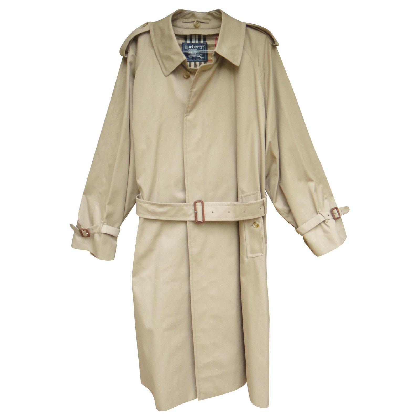 burberry lined raincoat